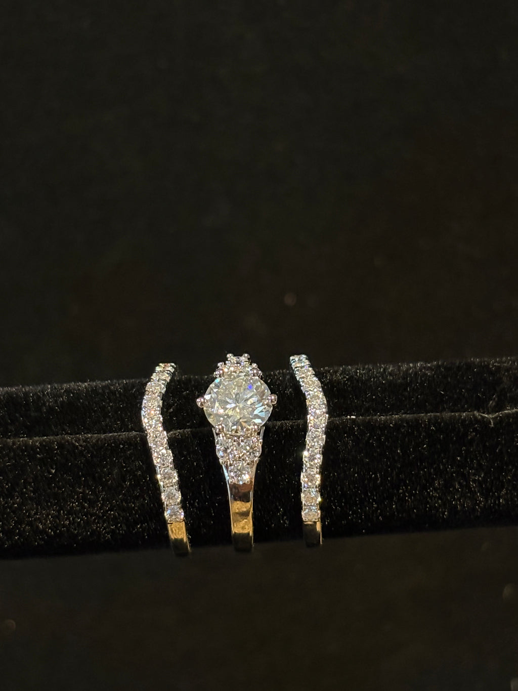 3-Piece Engagement Ring Set