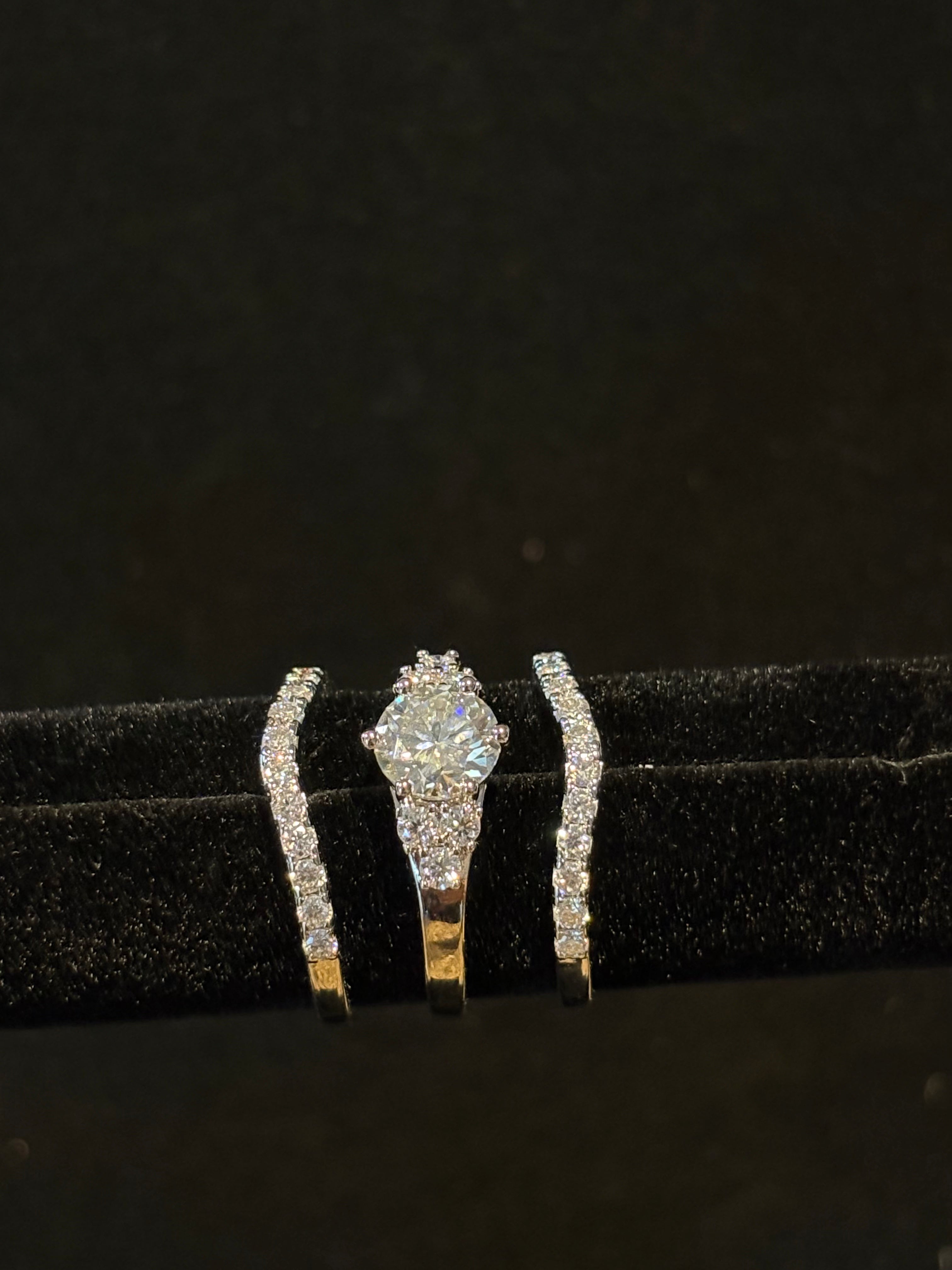 3-Piece Engagement Ring Set