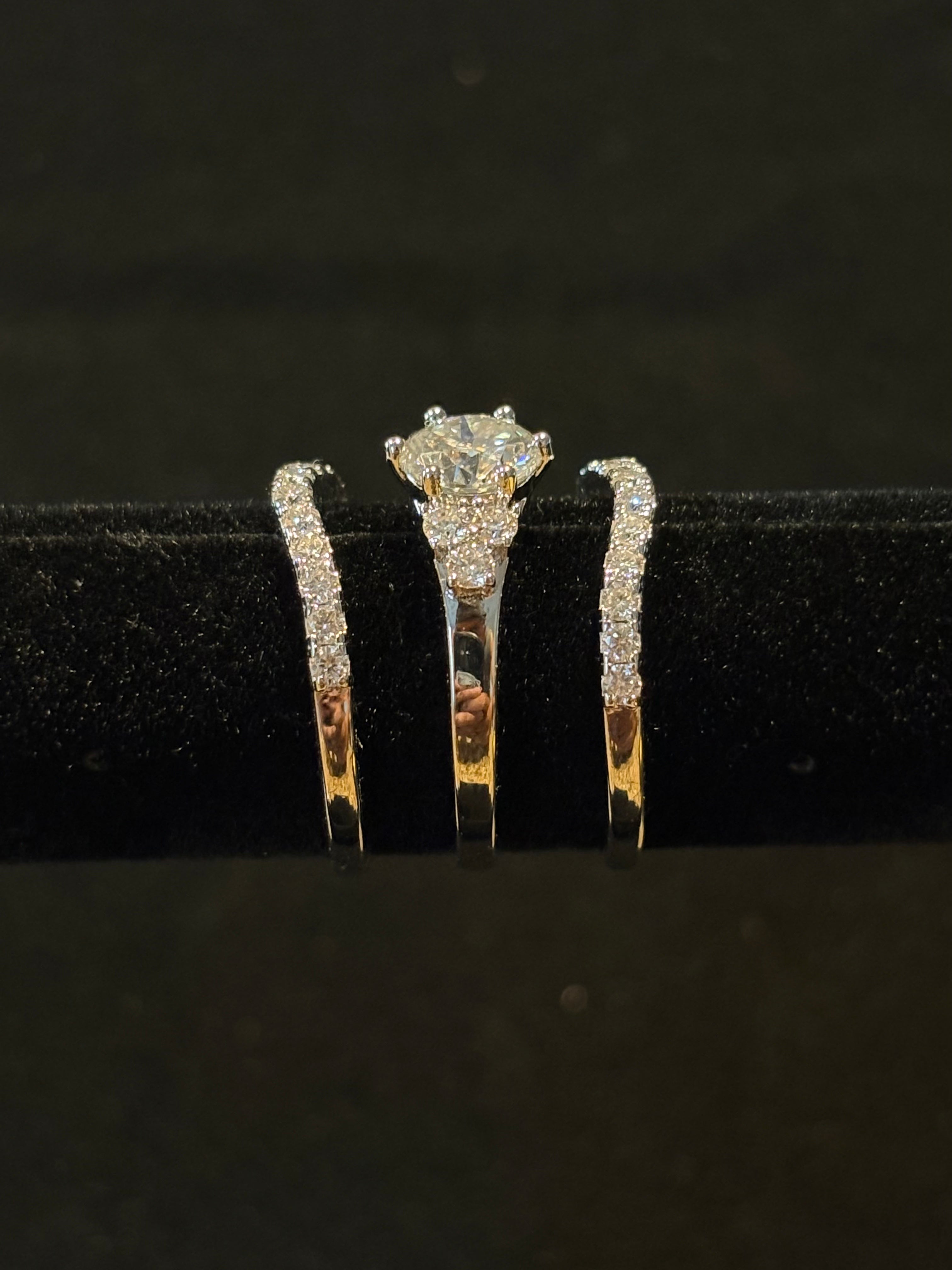 3-Piece Engagement Ring Set