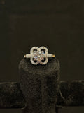 The "Sparkling Clover" Statement Ring