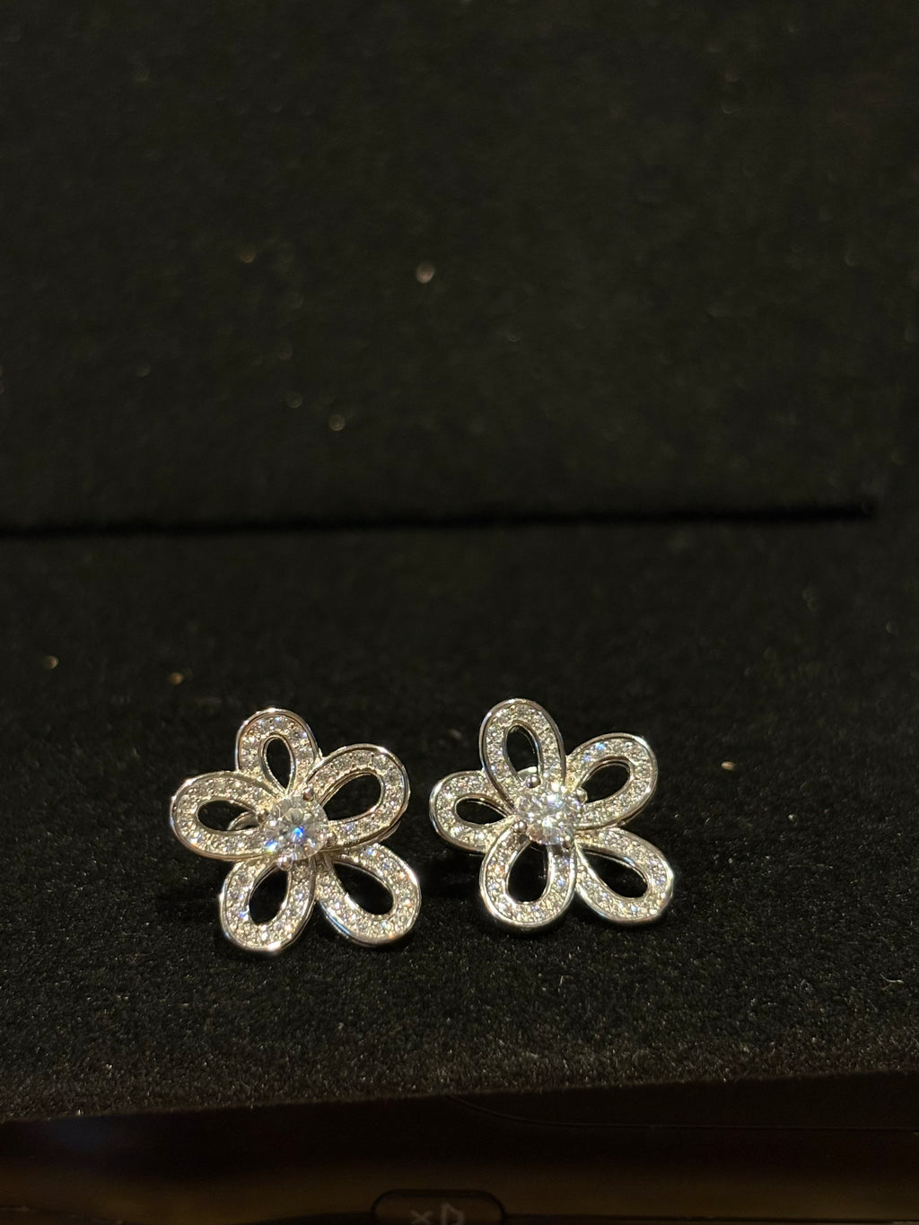 The "Blossoming Brilliance" Moissanite Floral Earring Studs