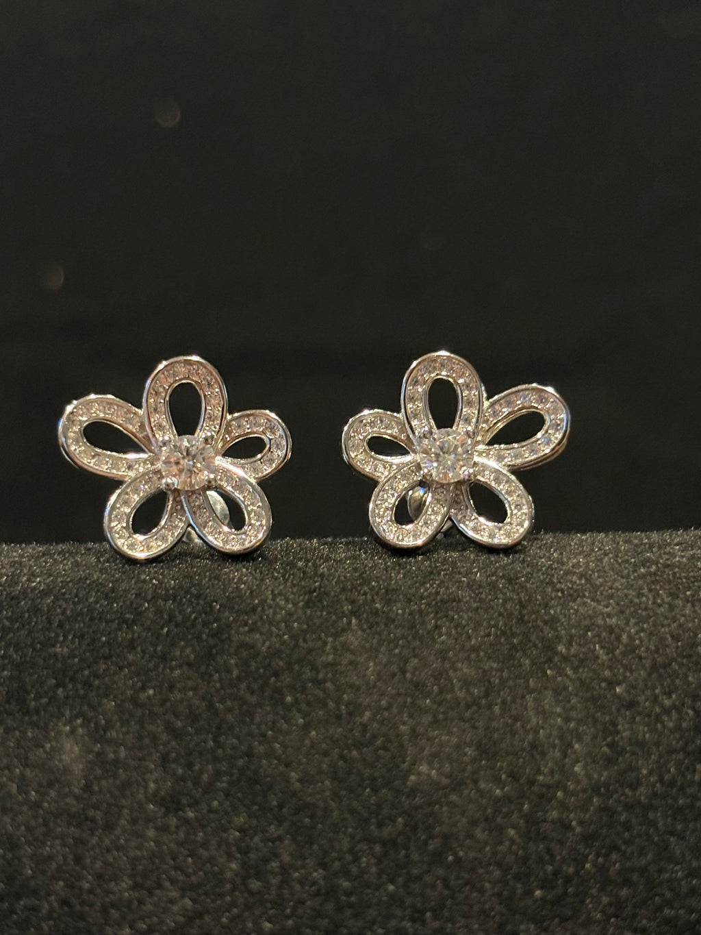 The "Blossoming Brilliance" Moissanite Floral Earring Studs