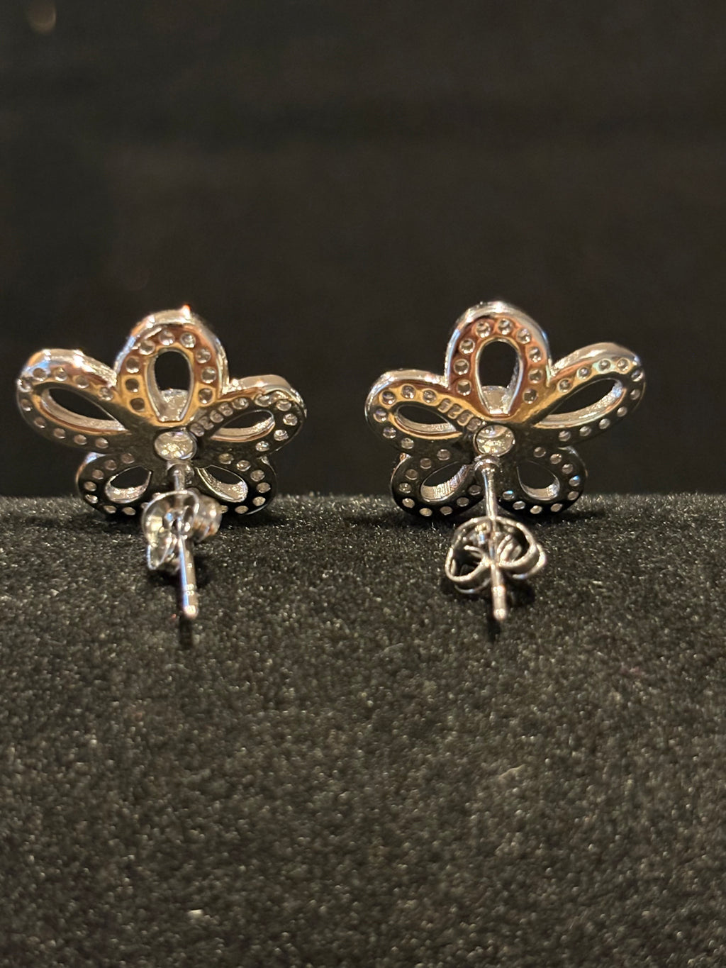 The "Blossoming Brilliance" Moissanite Floral Earring Studs