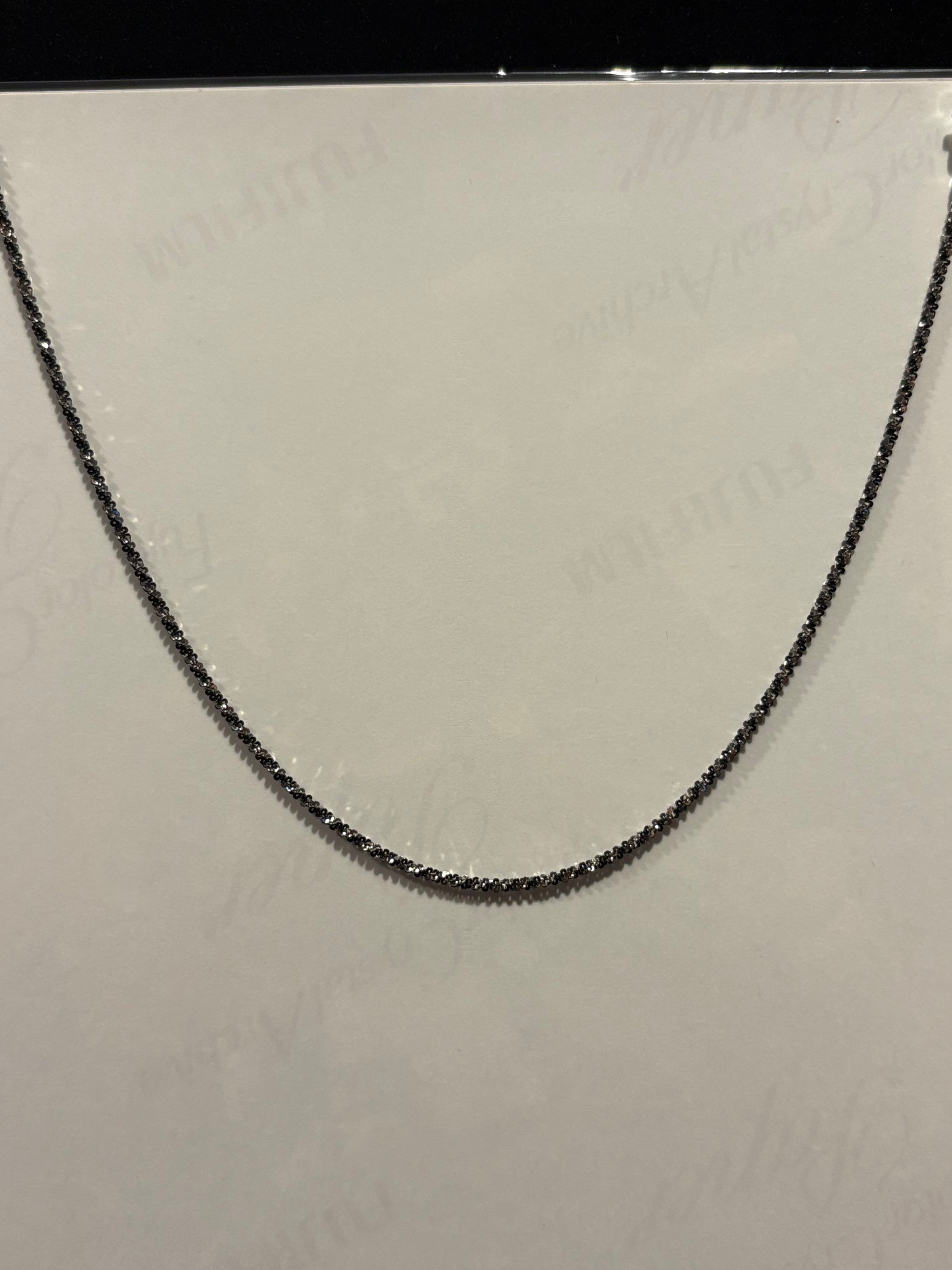 Monochromatic Twist Necklace: Italian Black and White Textured