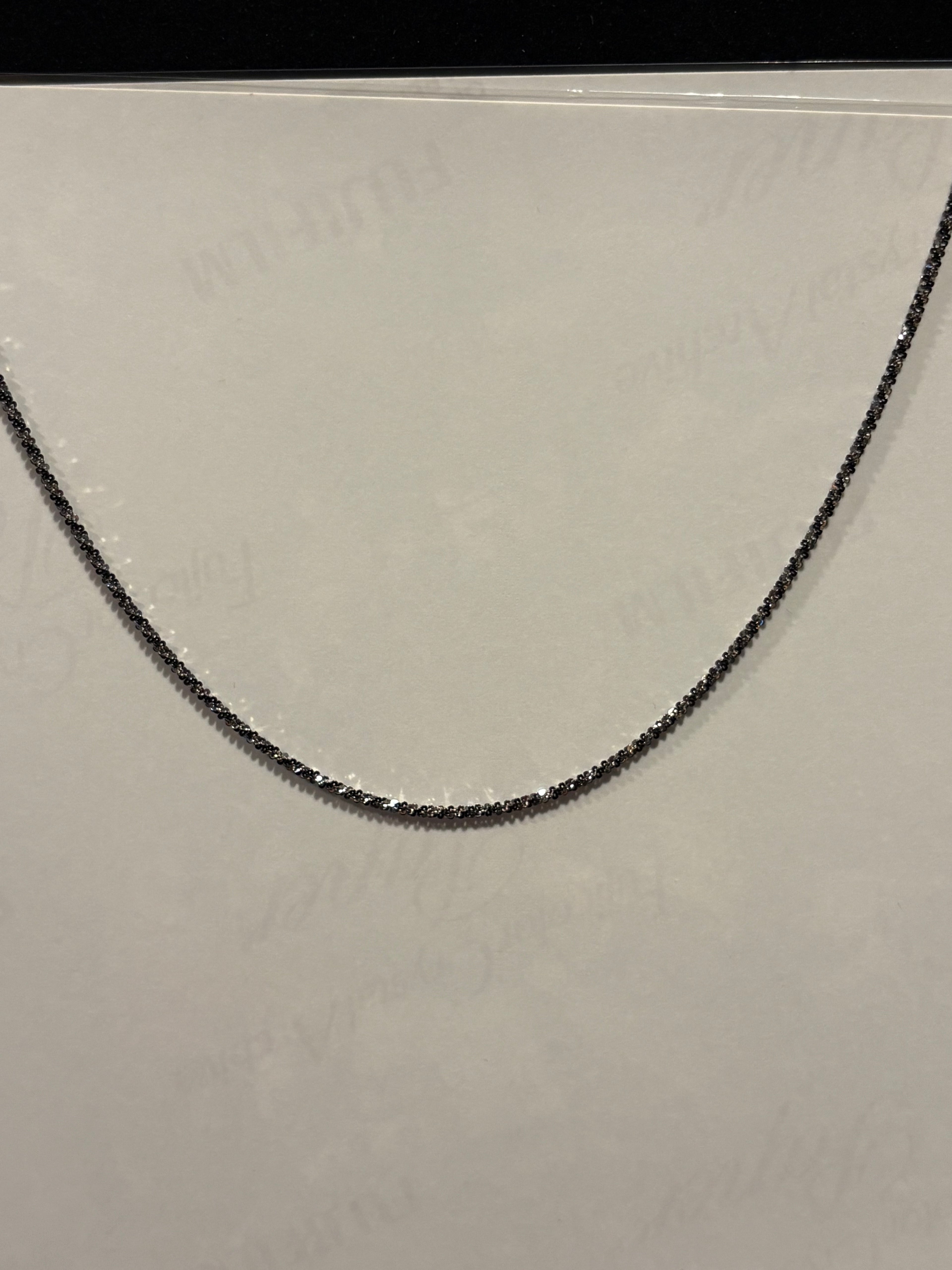 Monochromatic Twist Necklace: Italian Black and White Textured