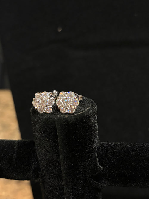 Celestial Bloom Flower Stud Earrings