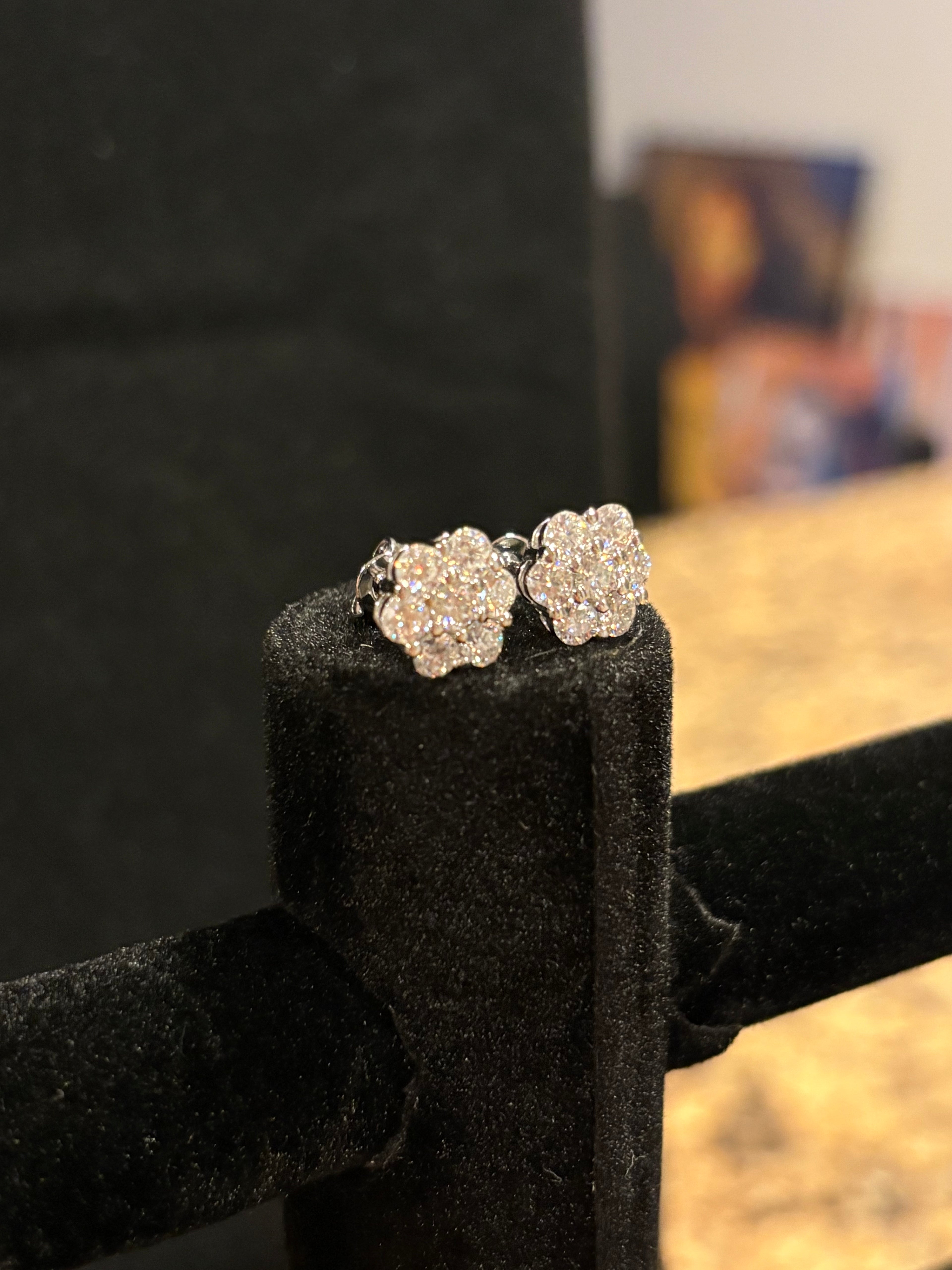 Celestial Bloom Flower Stud Earrings