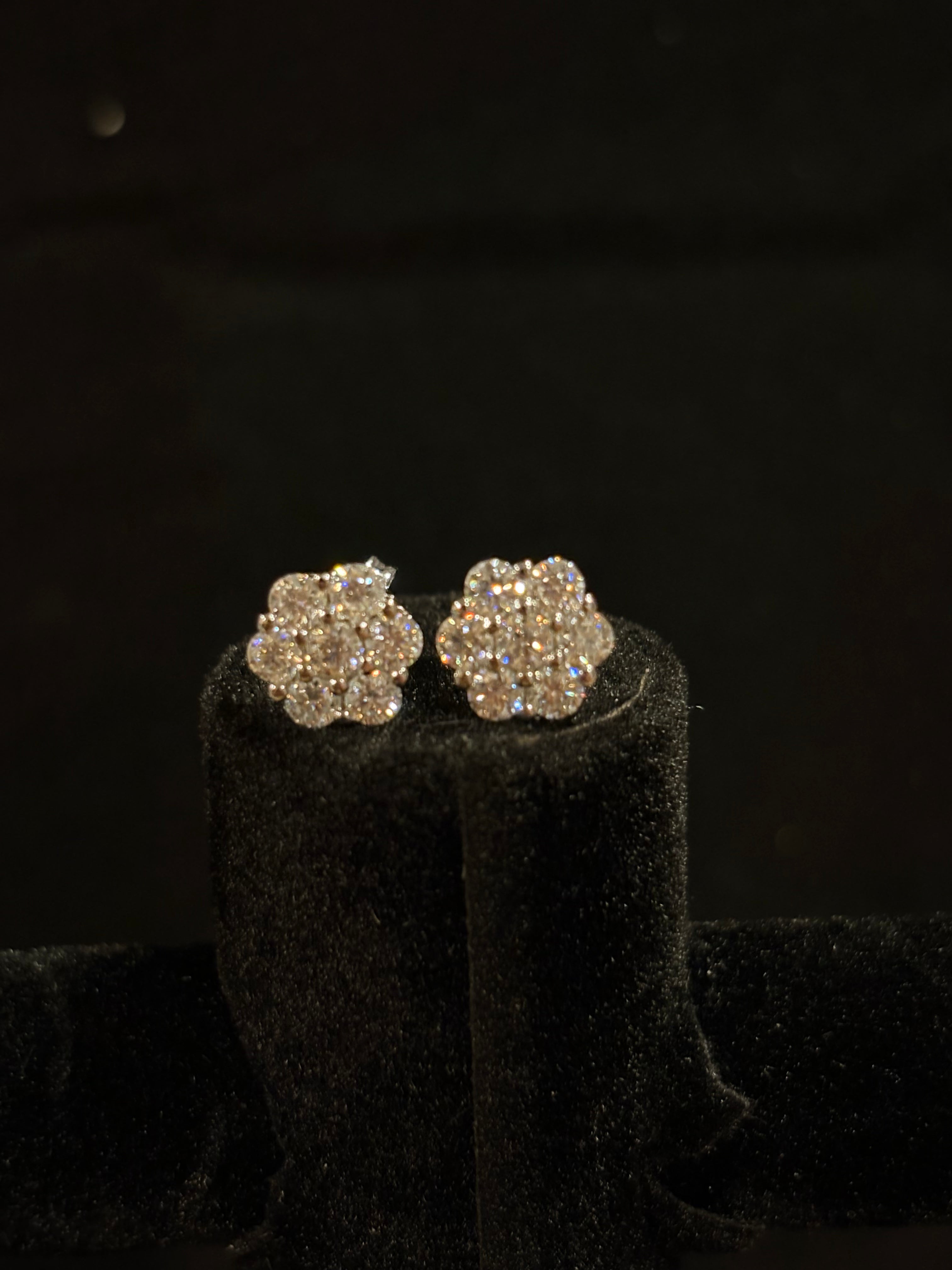 Celestial Bloom Flower Stud Earrings