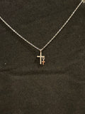 Double Cross Pendant Necklace
