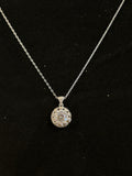 Radiant Swirl Moissanite Necklace