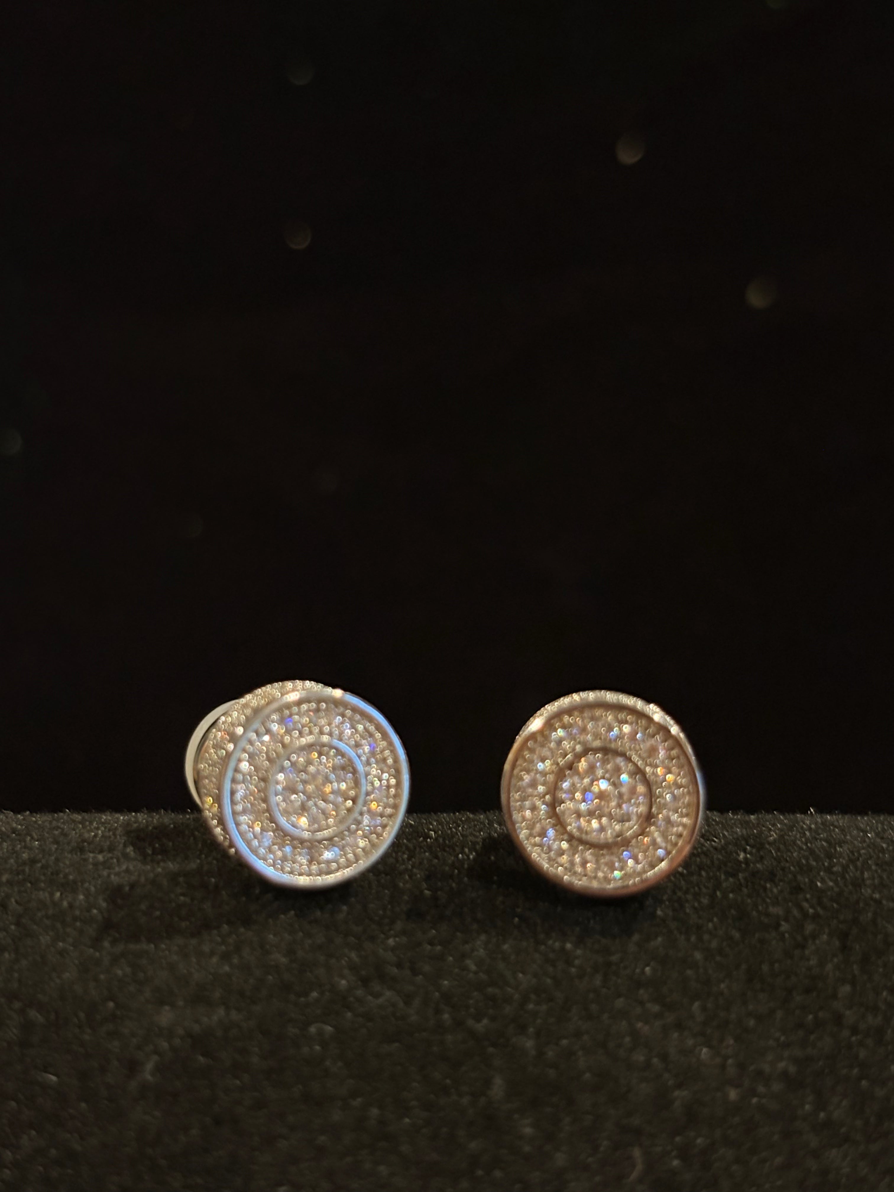Celestial Halo Moissanite Stud Earrings