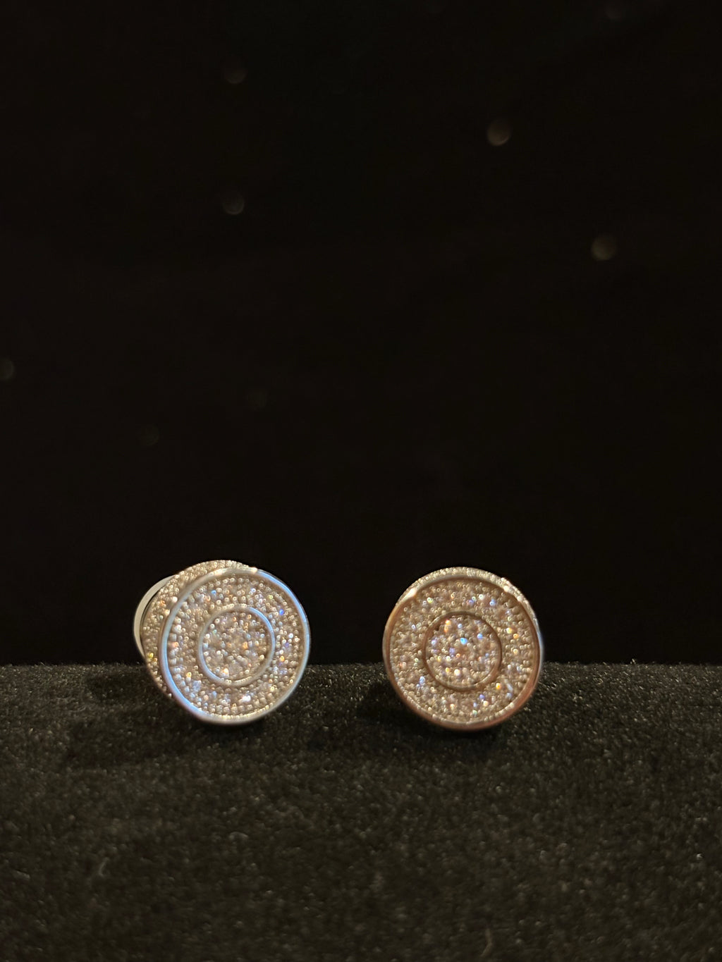 Celestial Halo Moissanite Stud Earrings