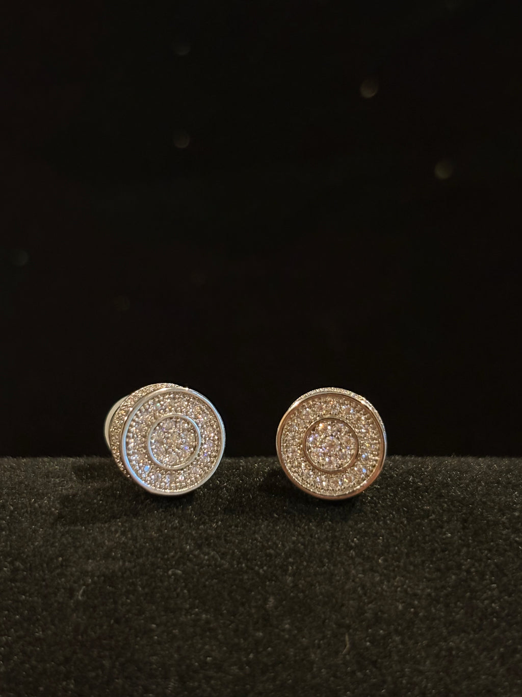 Celestial Halo Moissanite Stud Earrings