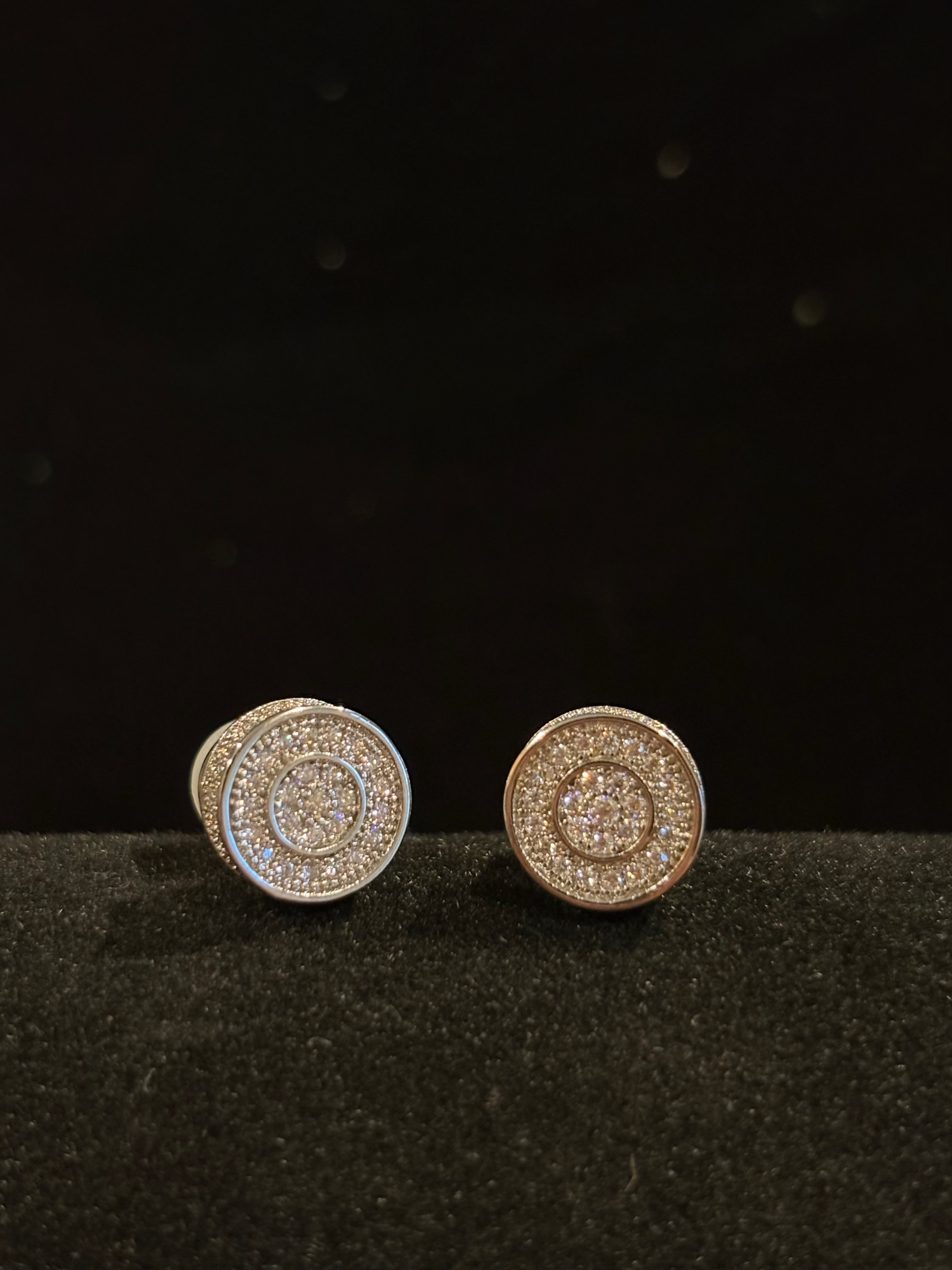 Celestial Halo Moissanite Stud Earrings