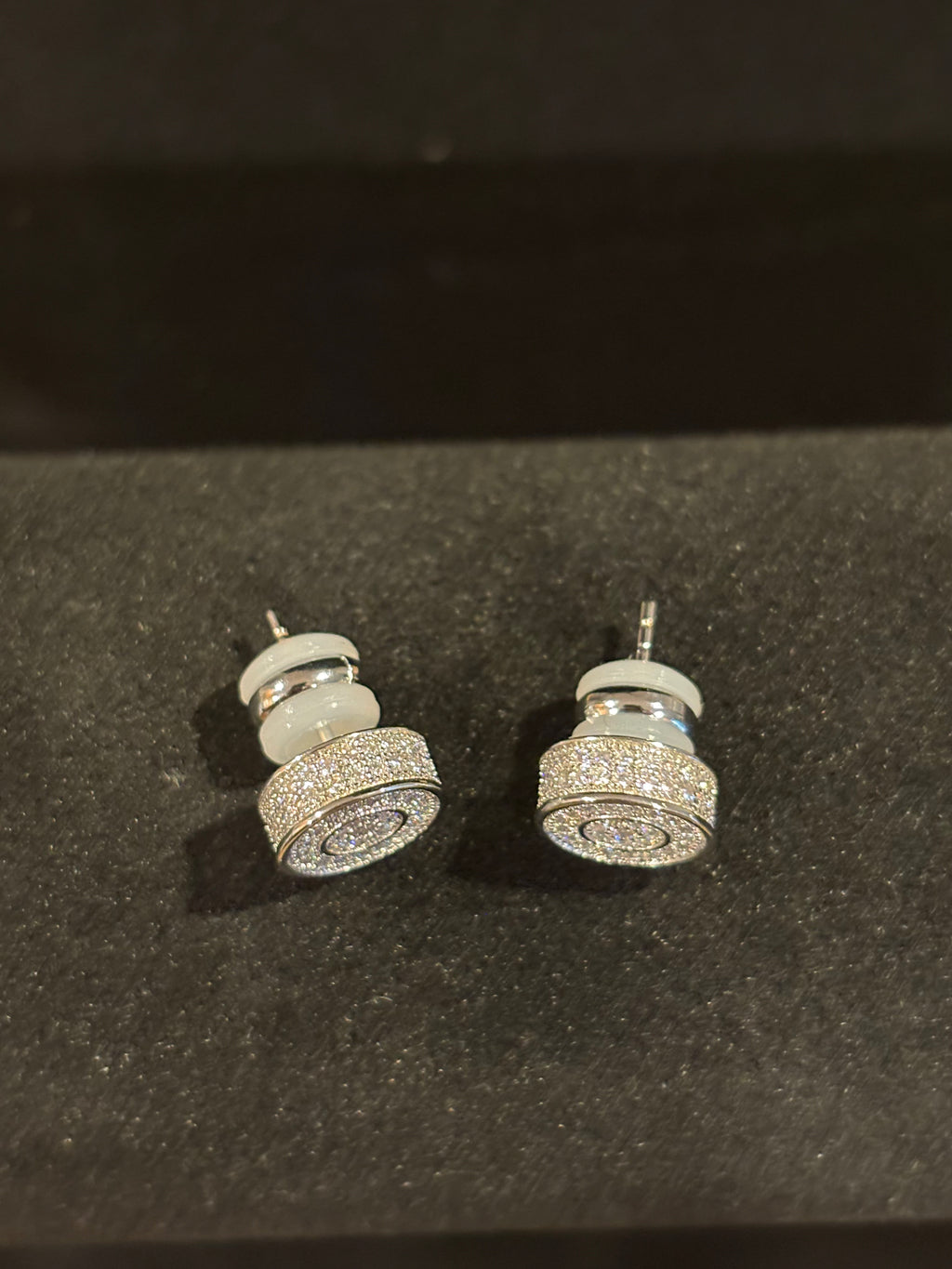 Celestial Halo Moissanite Stud Earrings