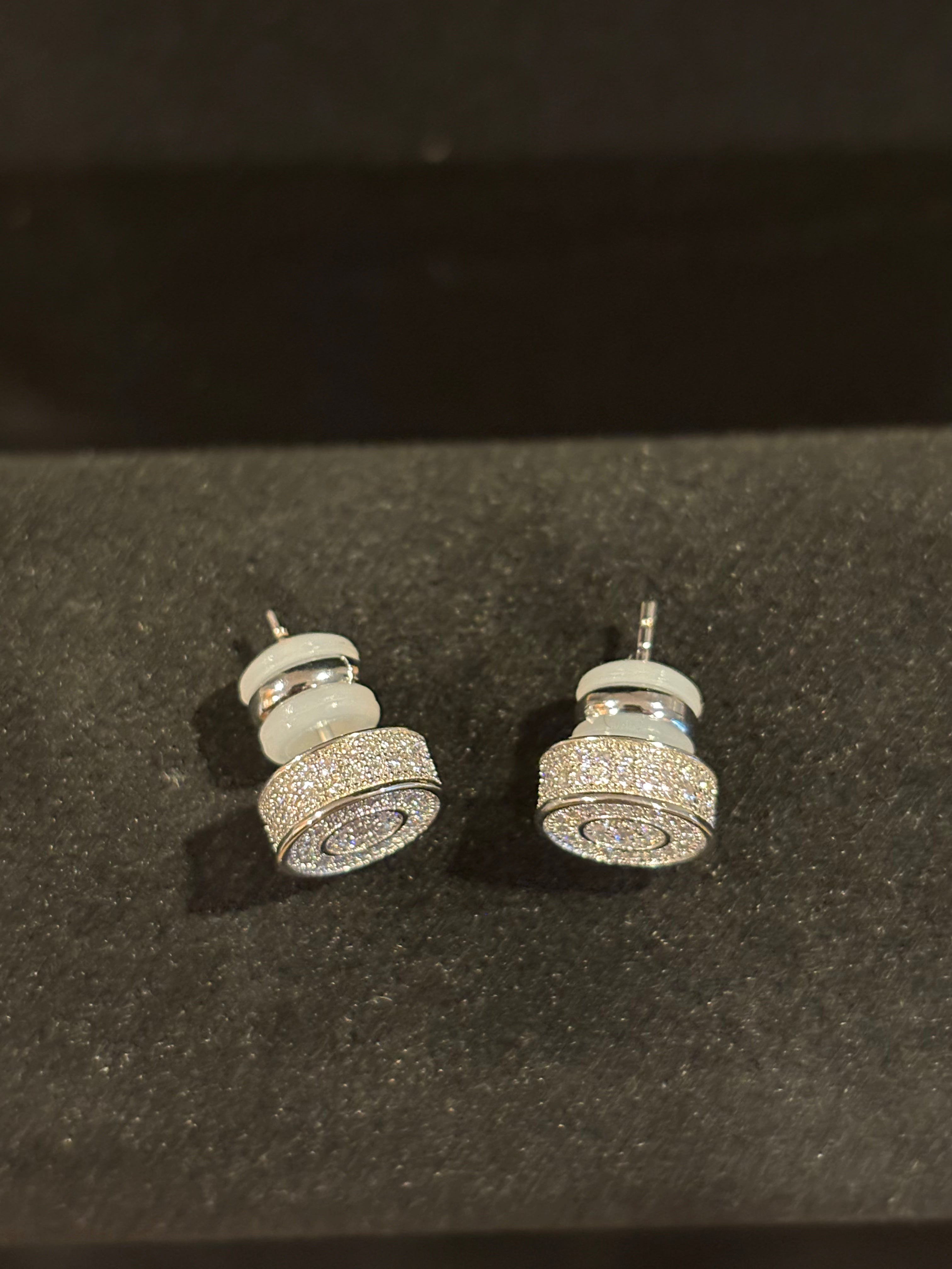 Celestial Halo Moissanite Stud Earrings
