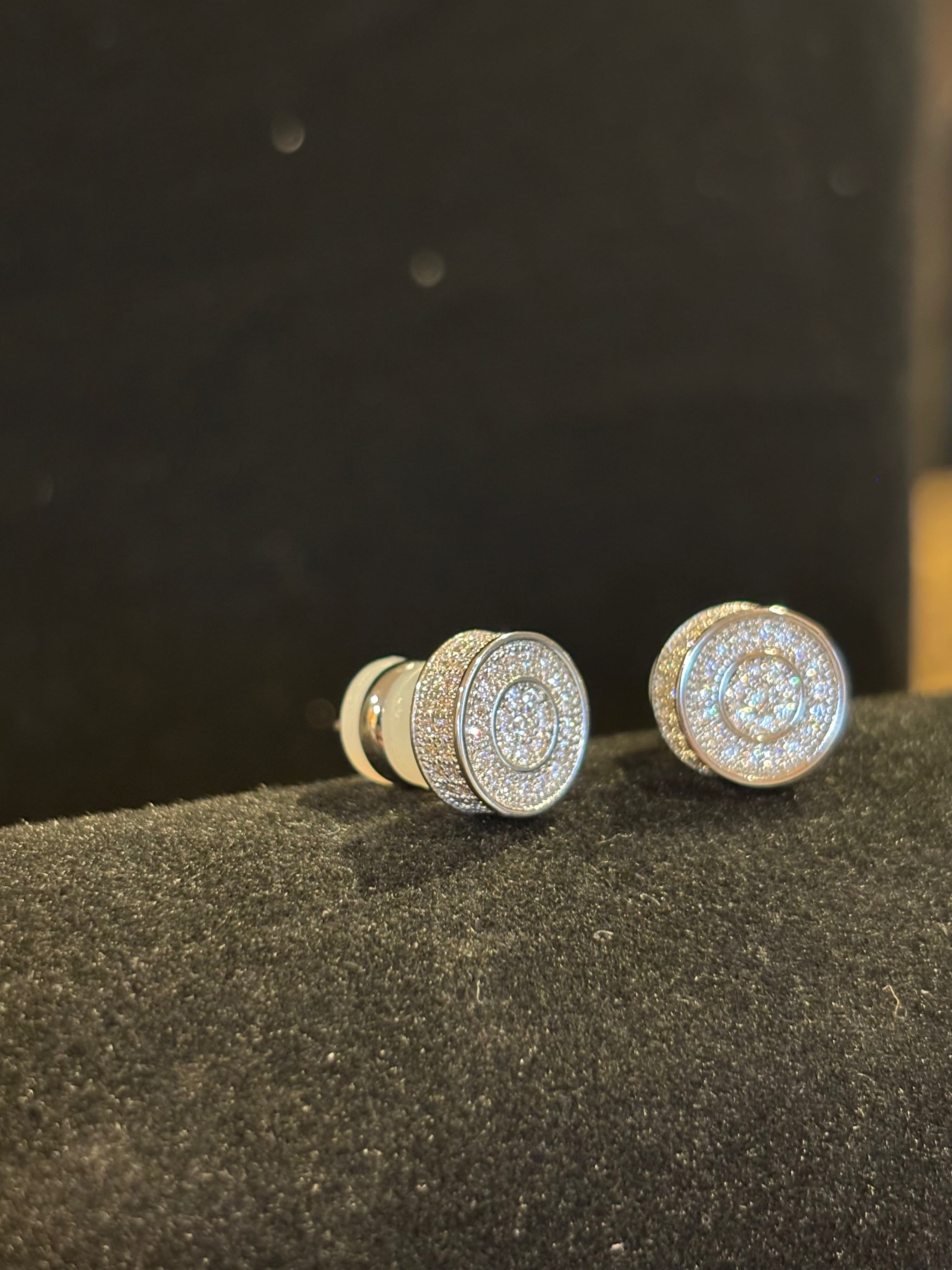 Celestial Halo Moissanite Stud Earrings