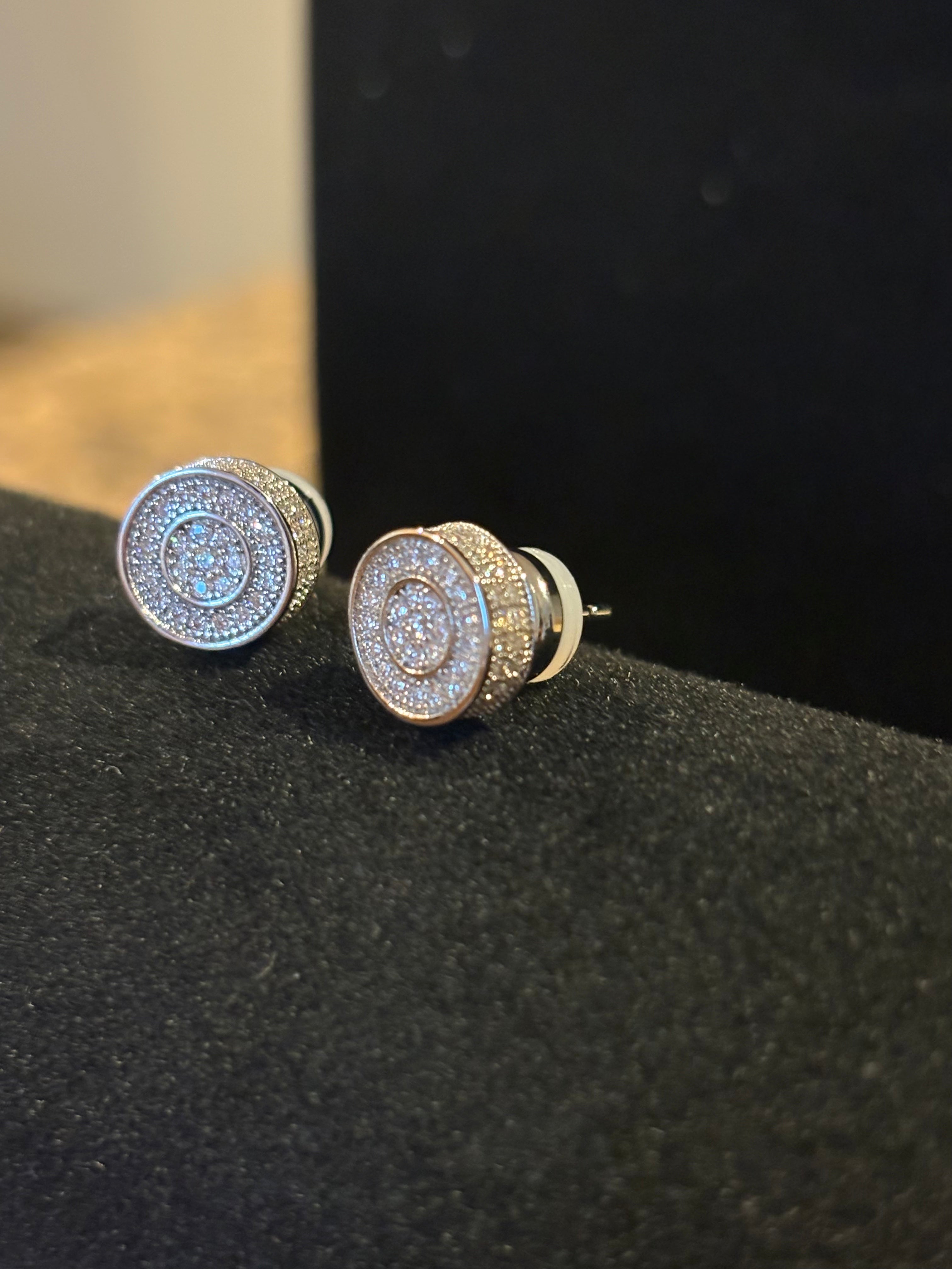 Celestial Halo Moissanite Stud Earrings