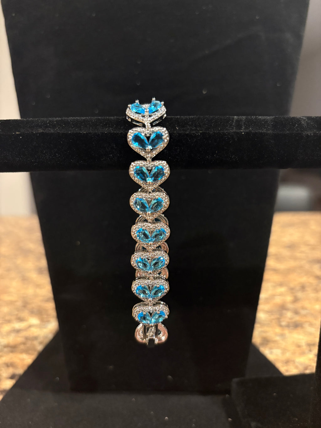 Ocean Heart Tennis Bracelet