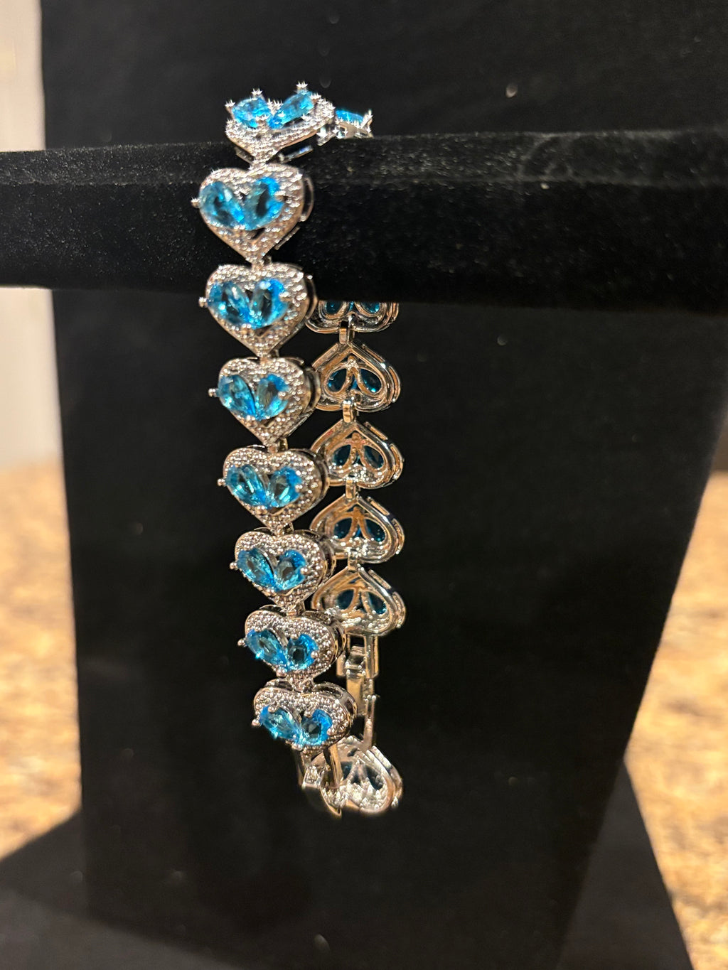 Ocean Heart Tennis Bracelet