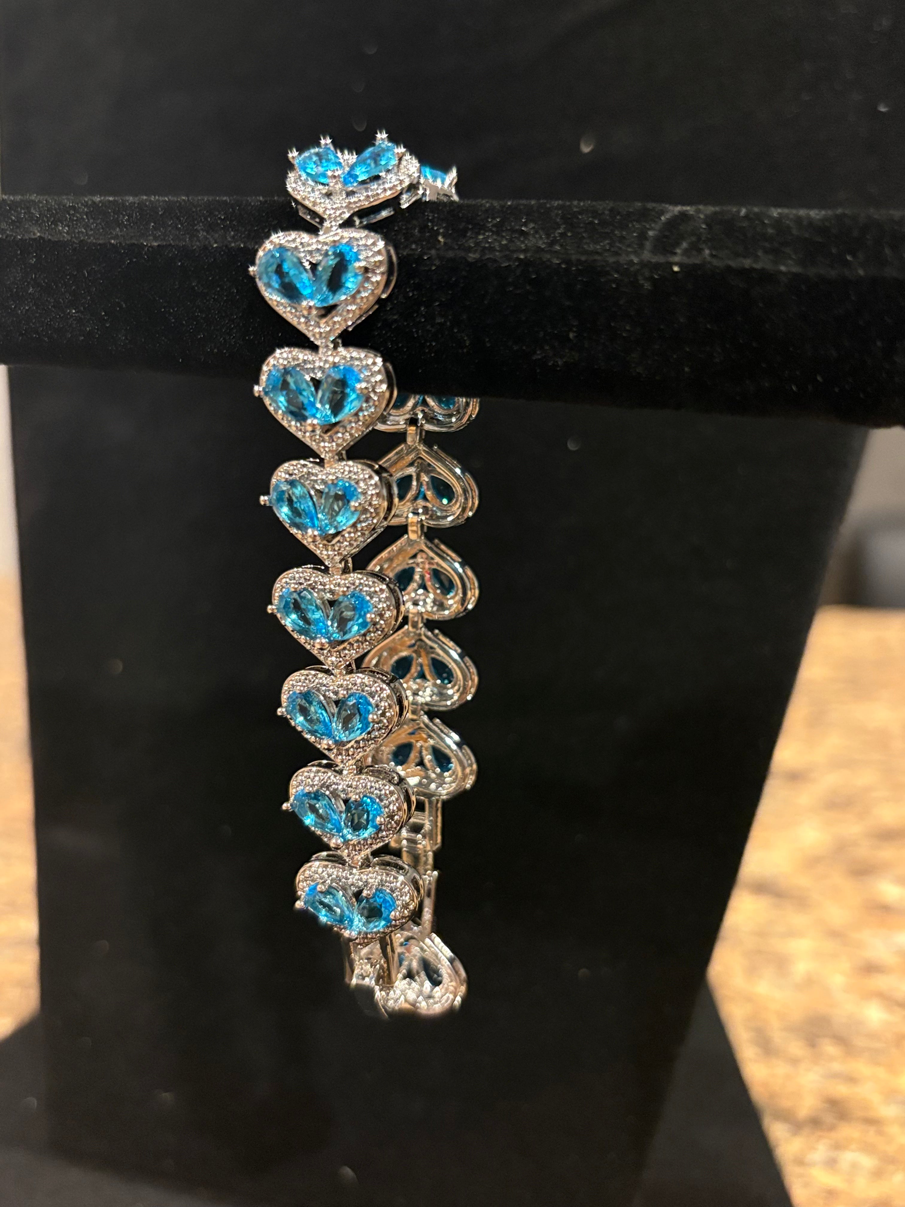 Ocean Heart Tennis Bracelet