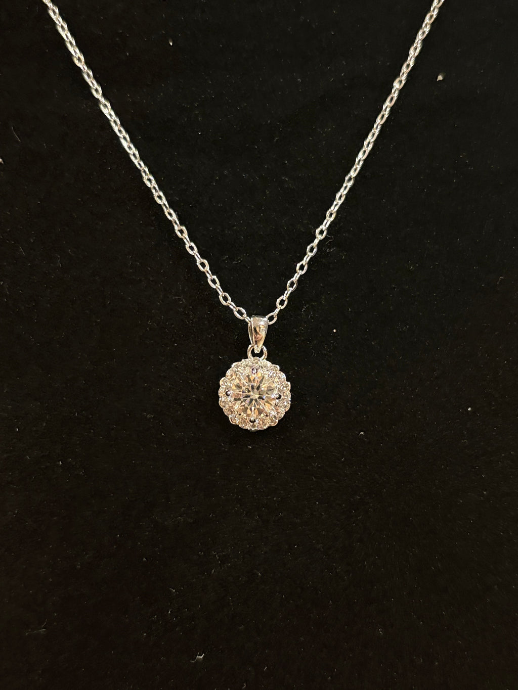 Classic Halo Pendant Necklace