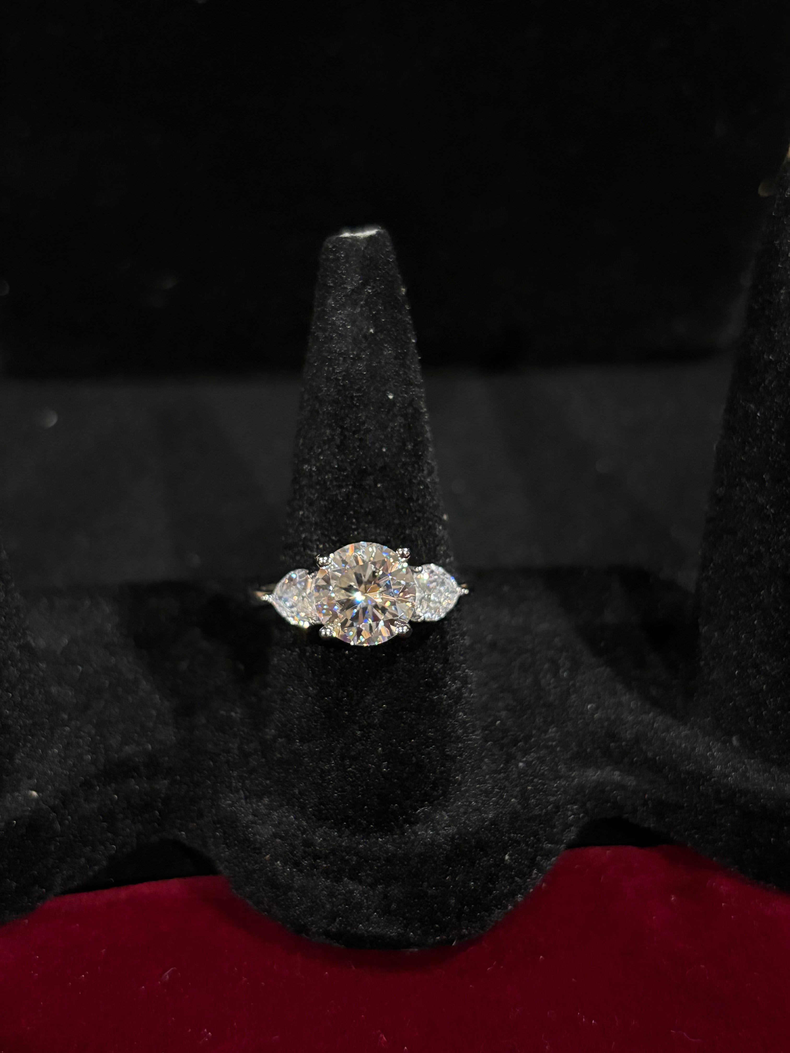 Trinity Brilliance Moissanite Ring | Adjustable