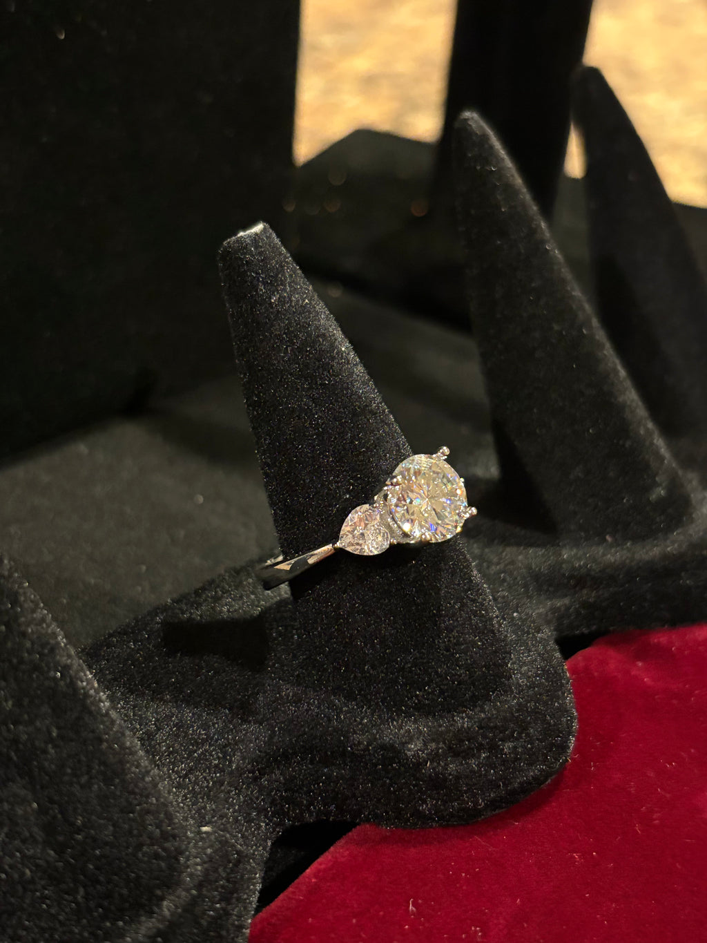 Trinity Brilliance Moissanite Ring | Adjustable