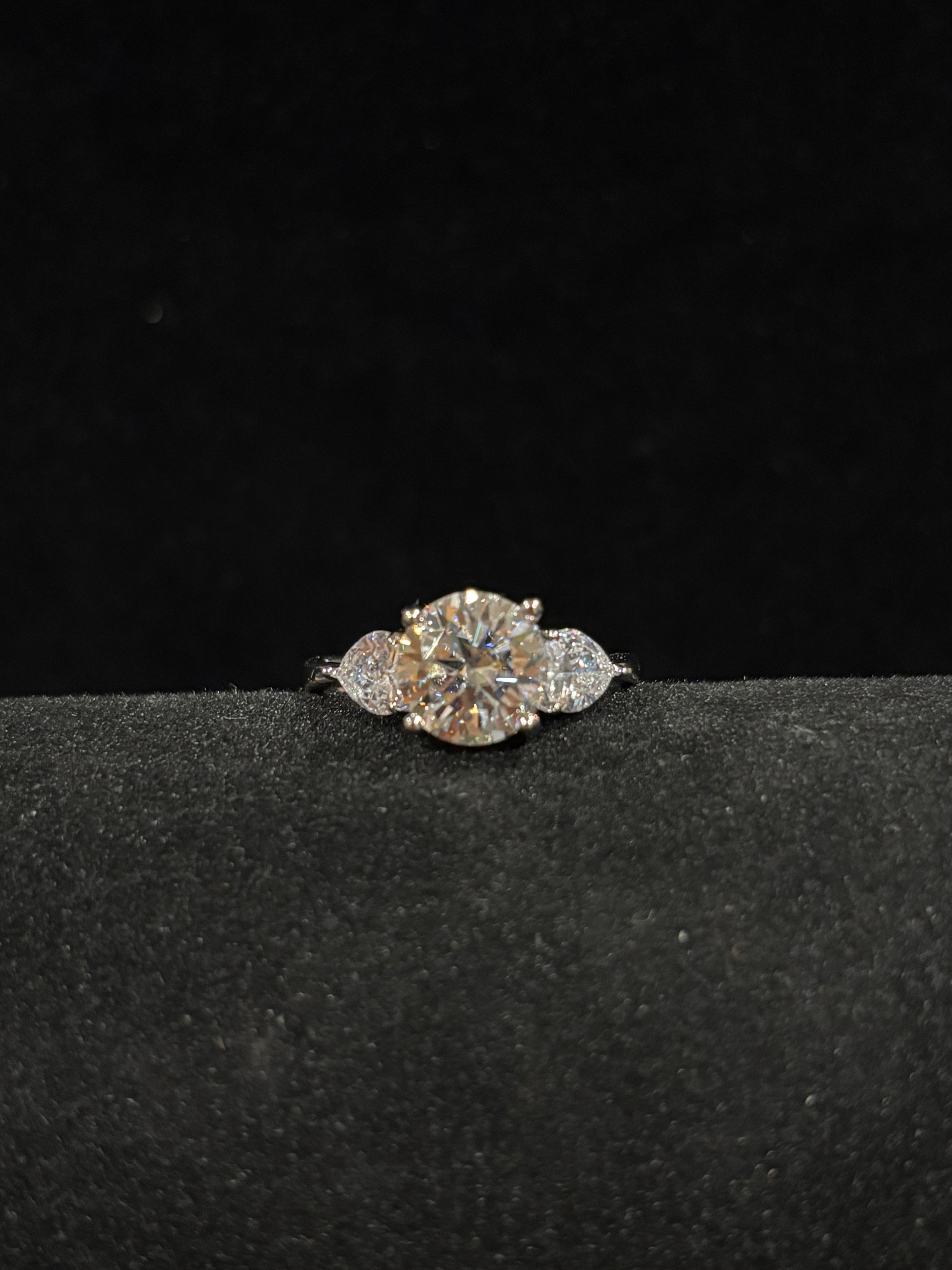 Trinity Brilliance Moissanite Ring | Adjustable