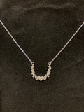 Radiant Curved Cluster Necklace