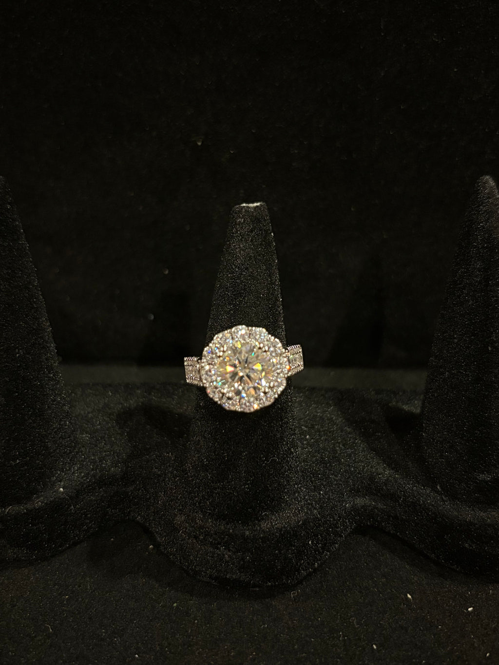 Majestic Moissanite Halo Cocktail Ring