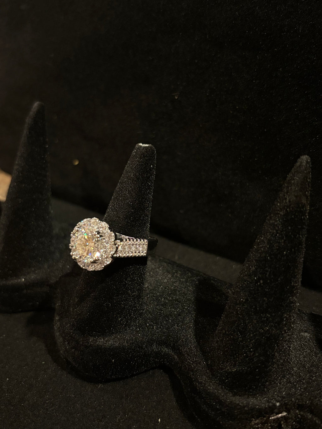 Majestic Moissanite Halo Cocktail Ring