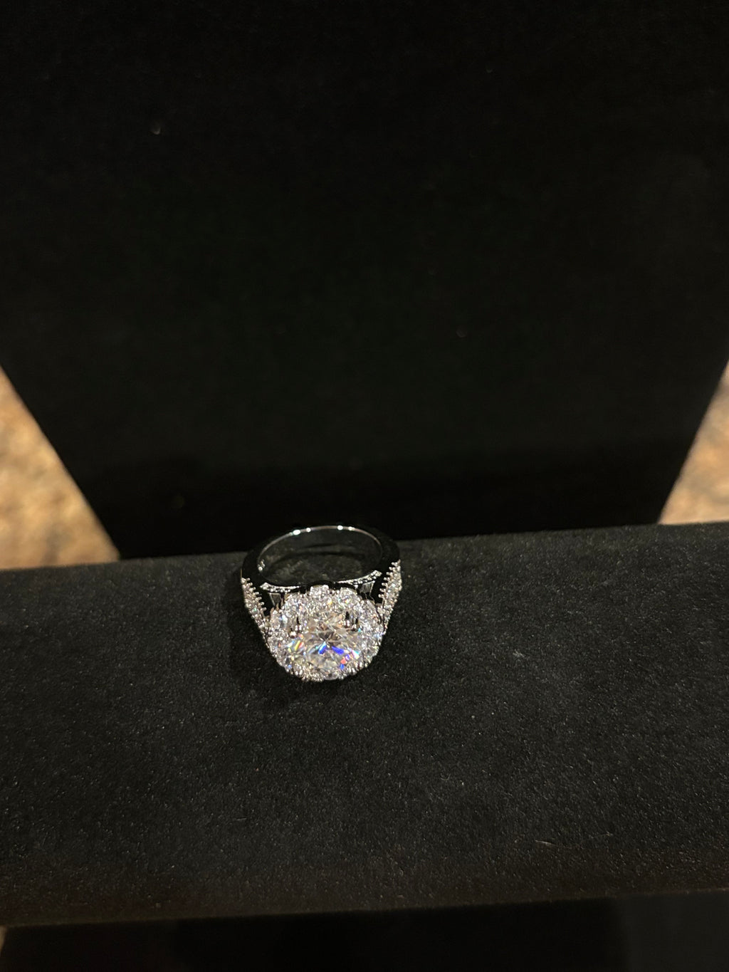 Majestic Moissanite Halo Cocktail Ring