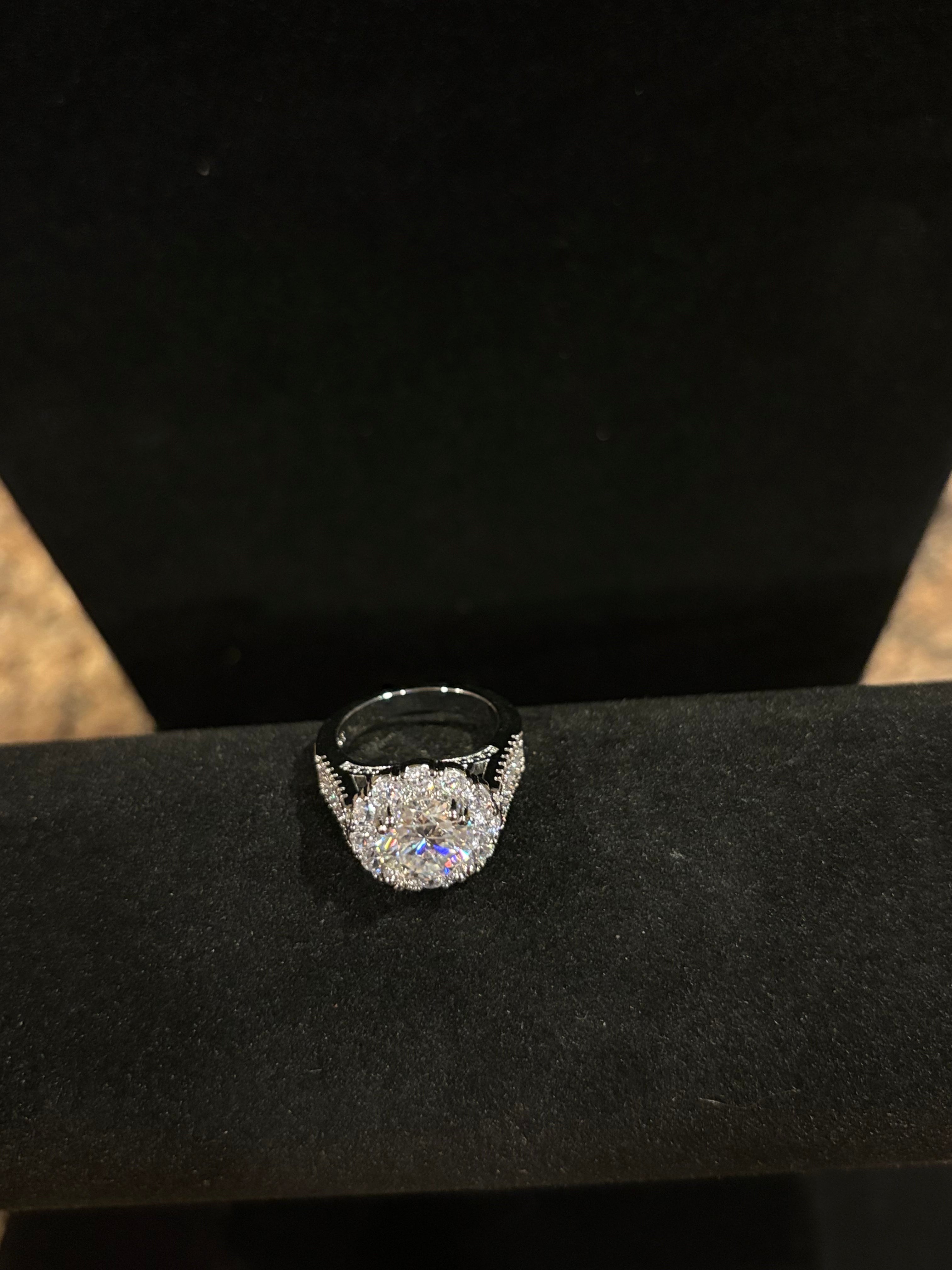 Majestic Moissanite Halo Cocktail Ring