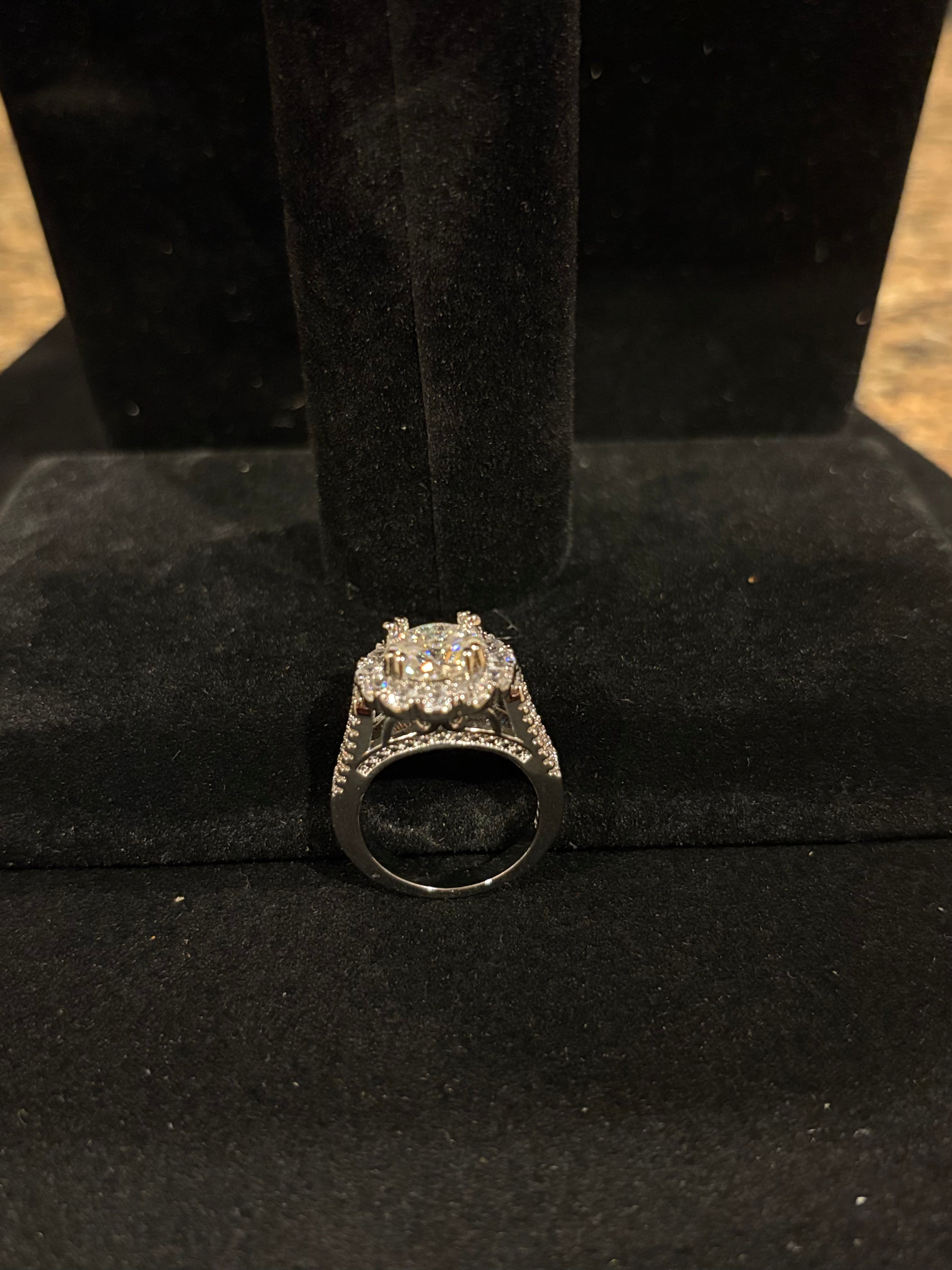 Majestic Moissanite Halo Cocktail Ring