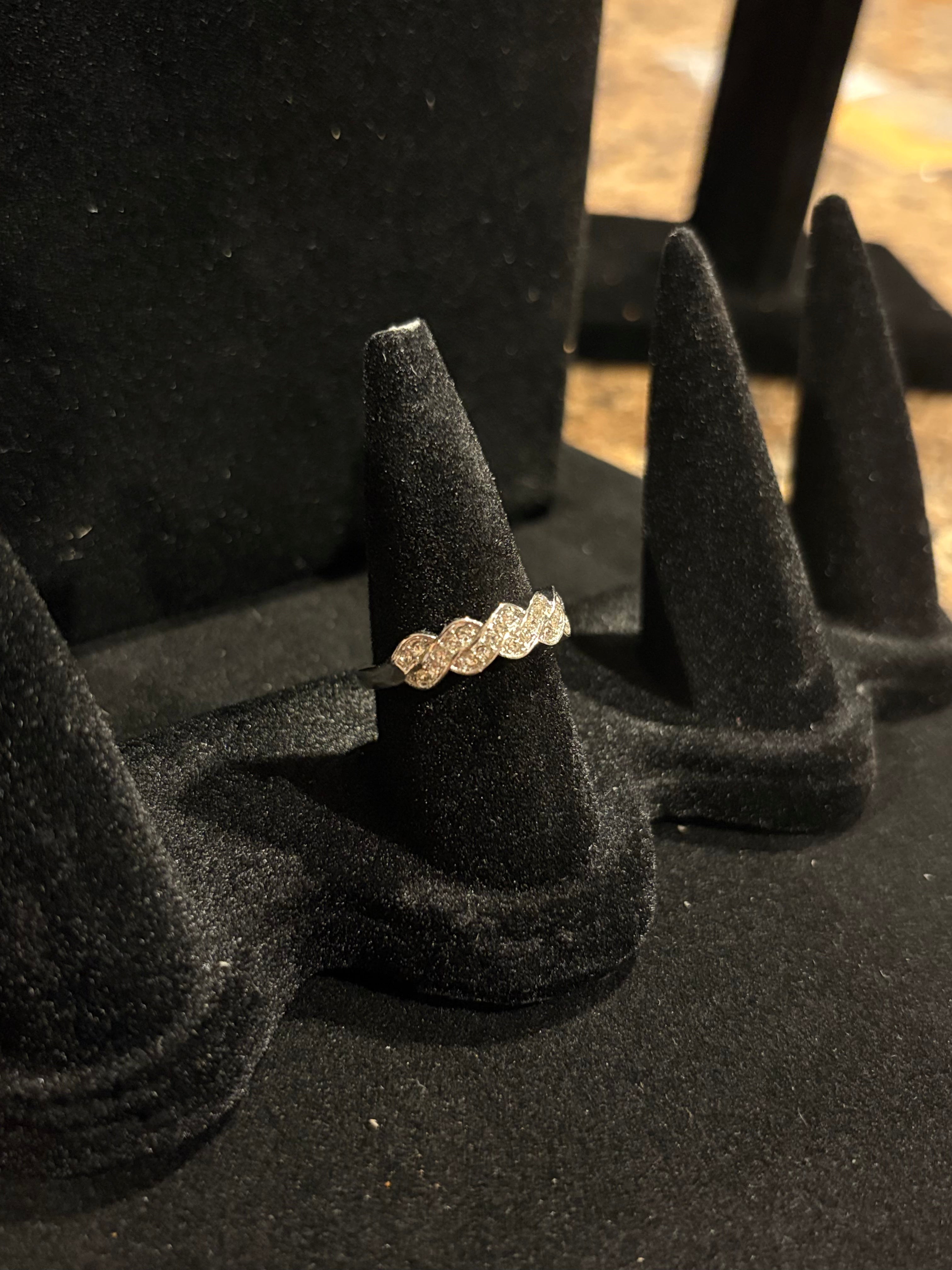 Elegant Braided Twist Eternity Band Ring