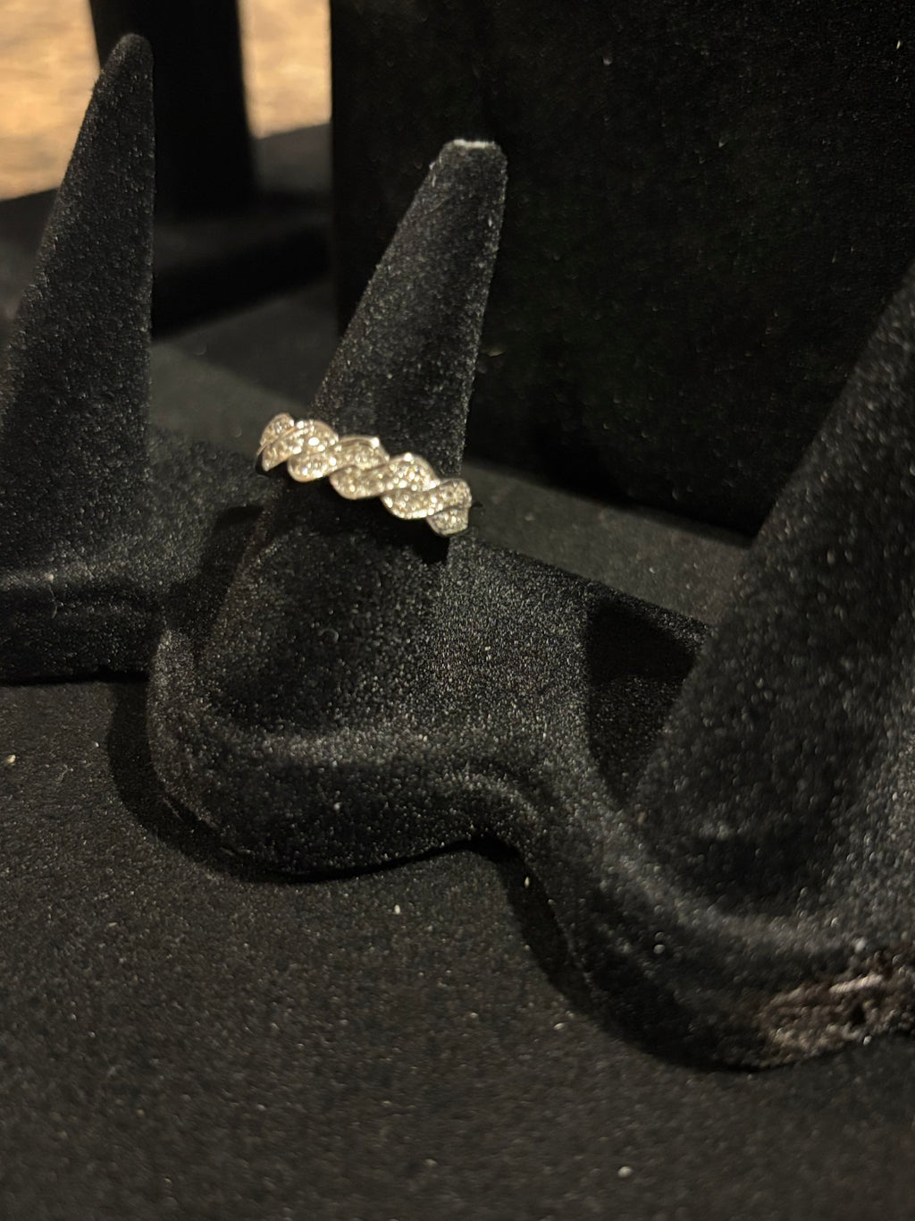 Elegant Braided Twist Eternity Band Ring