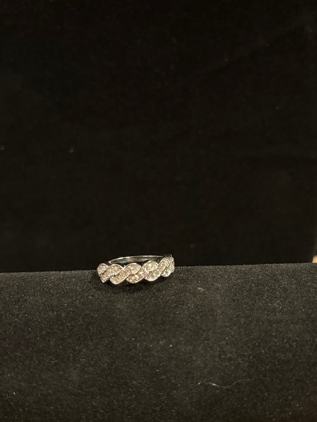 Elegant Braided Twist Eternity Band Ring