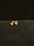 Romantic Heart Halo Rose Gold Stud Earrings – Moissanite - S925