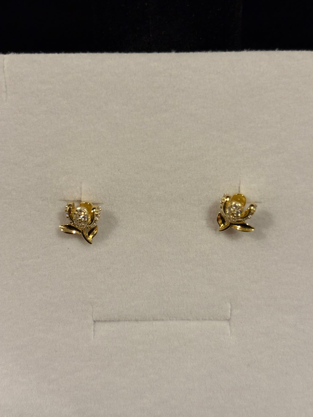 Elegant Gold-Plated Tulip Blossom Stud Earrings – Sterling Silver