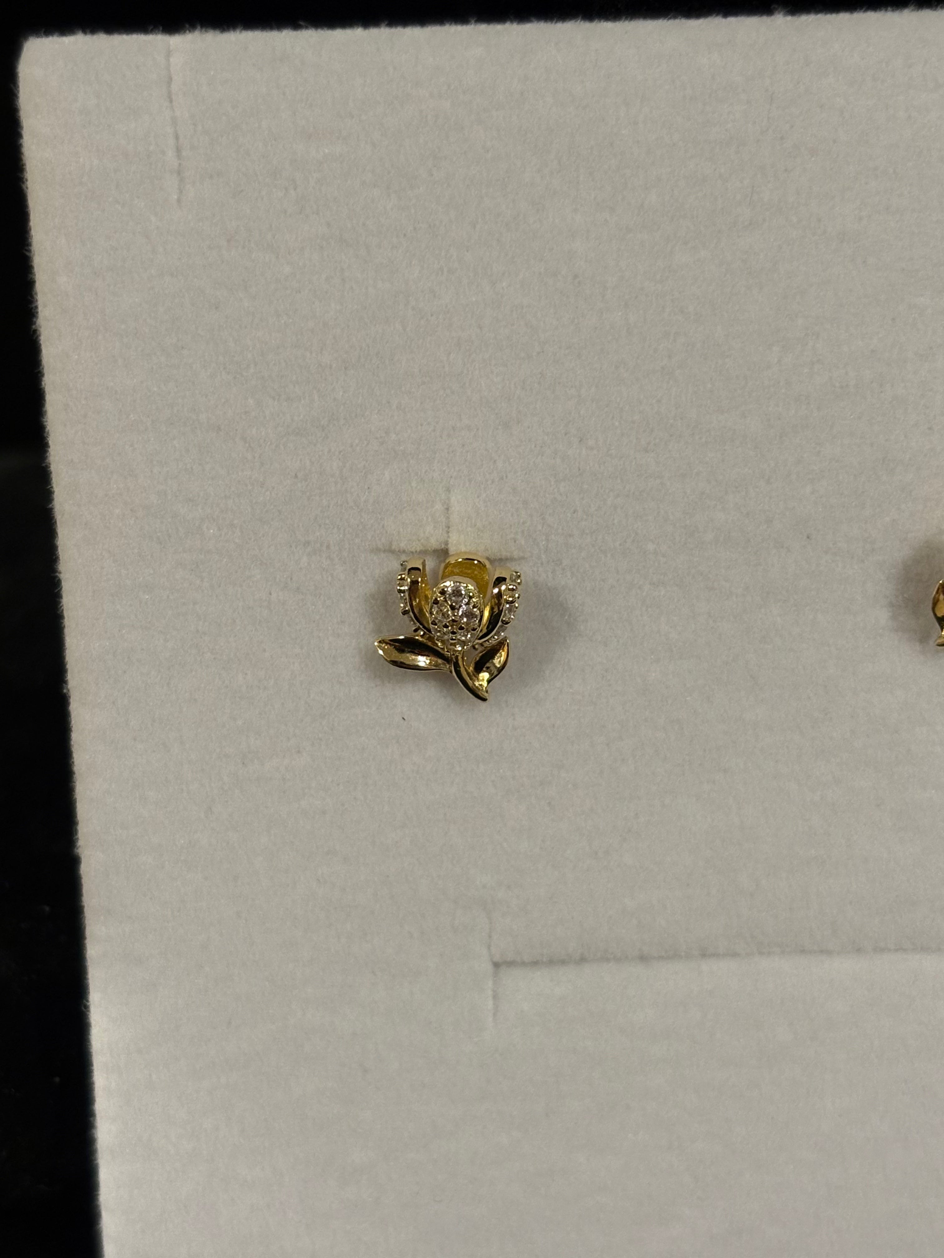 Elegant Gold-Plated Tulip Blossom Stud Earrings – Sterling Silver