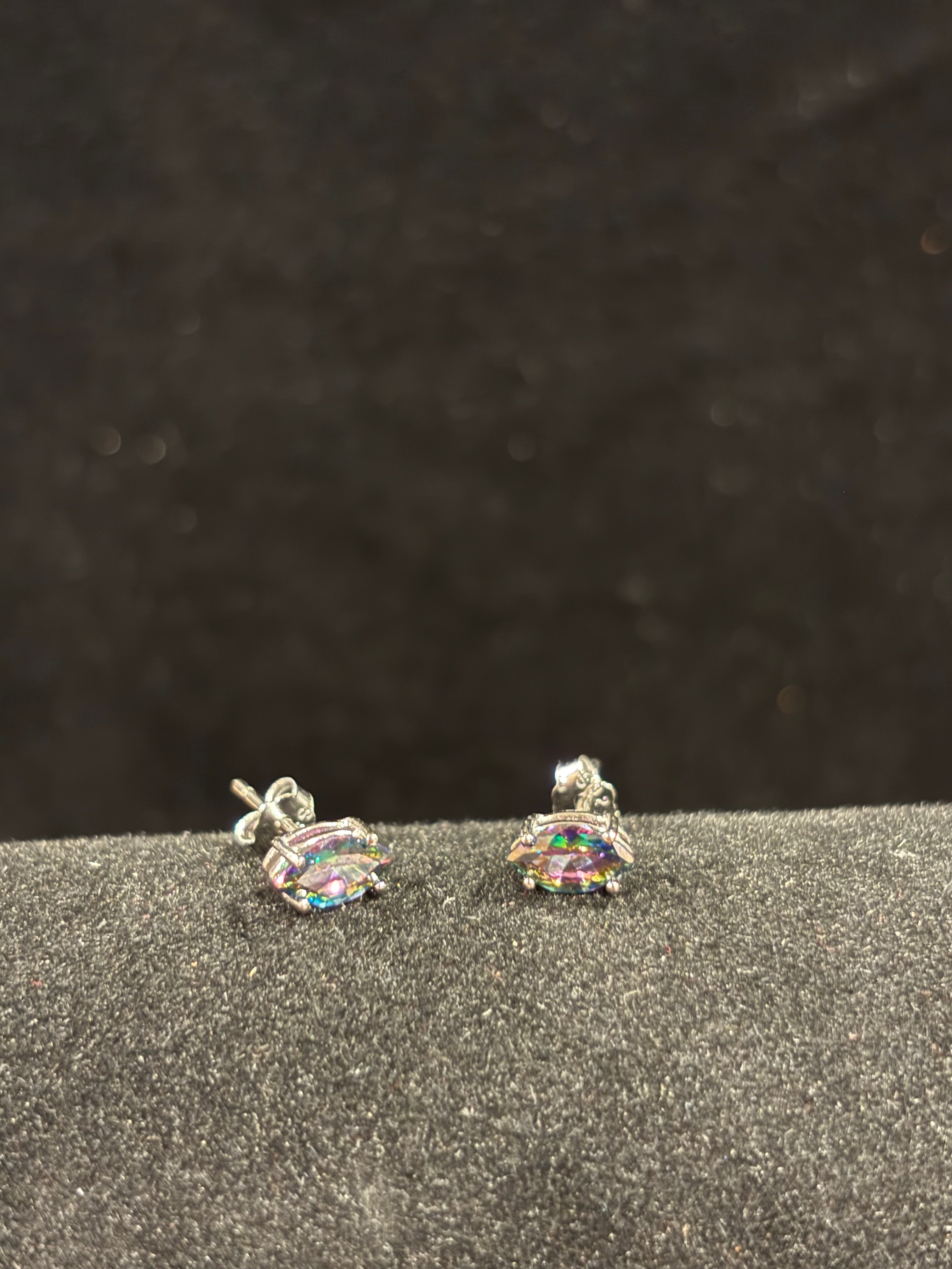 Radiant Mystic Marquise Stud Earrings