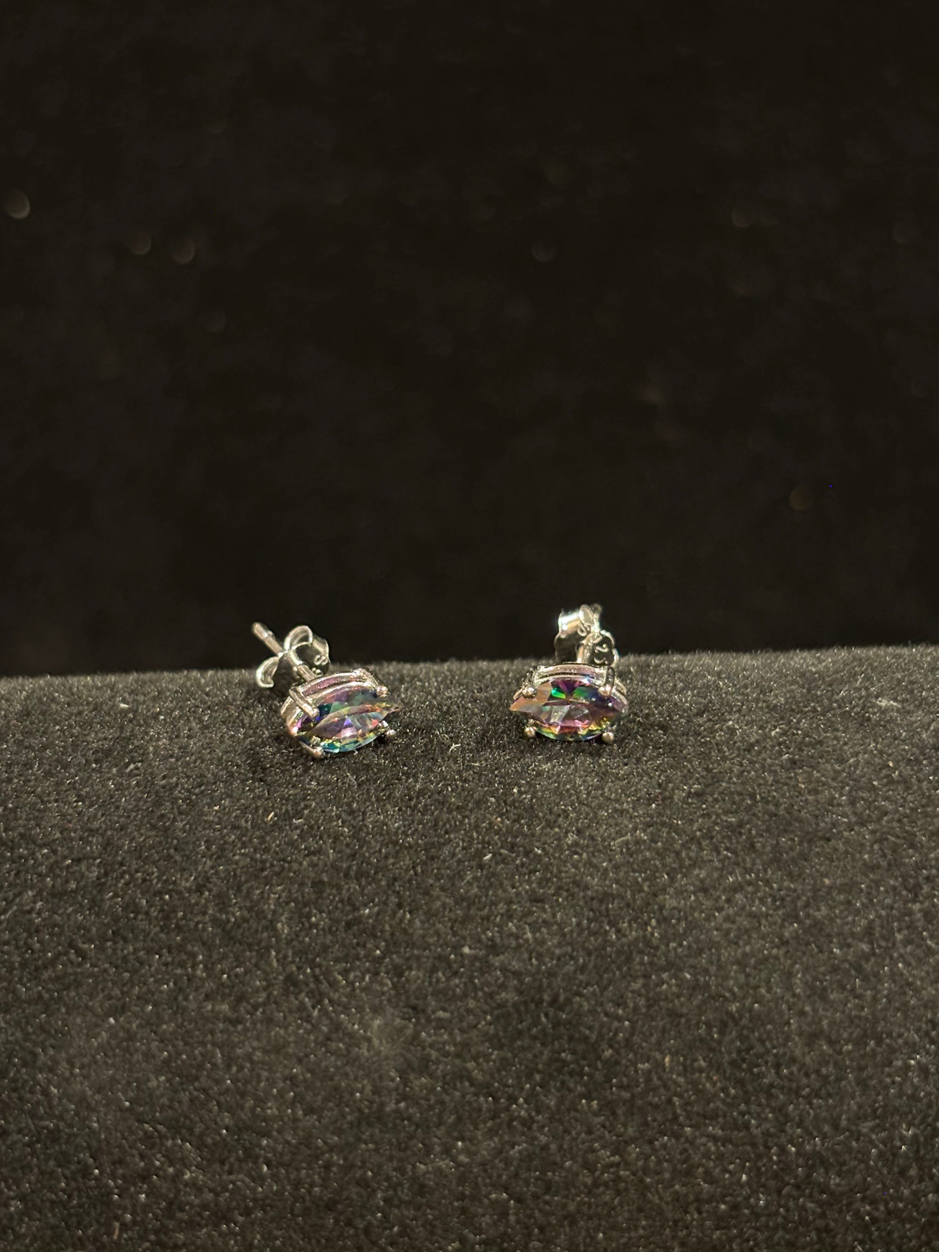 Radiant Mystic Marquise Stud Earrings