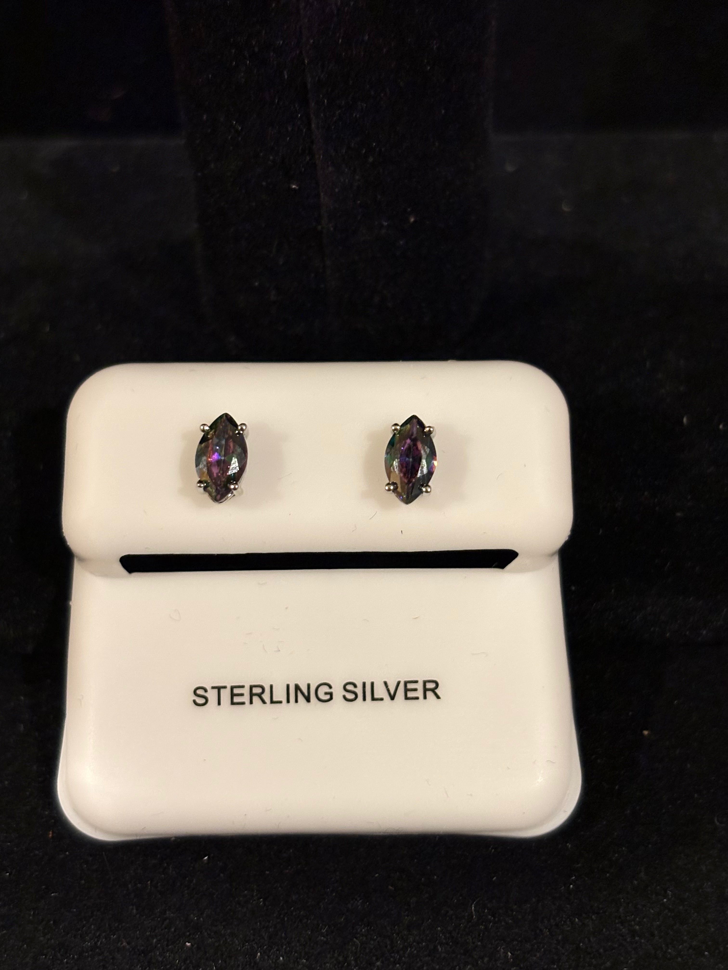 Radiant Mystic Marquise Stud Earrings