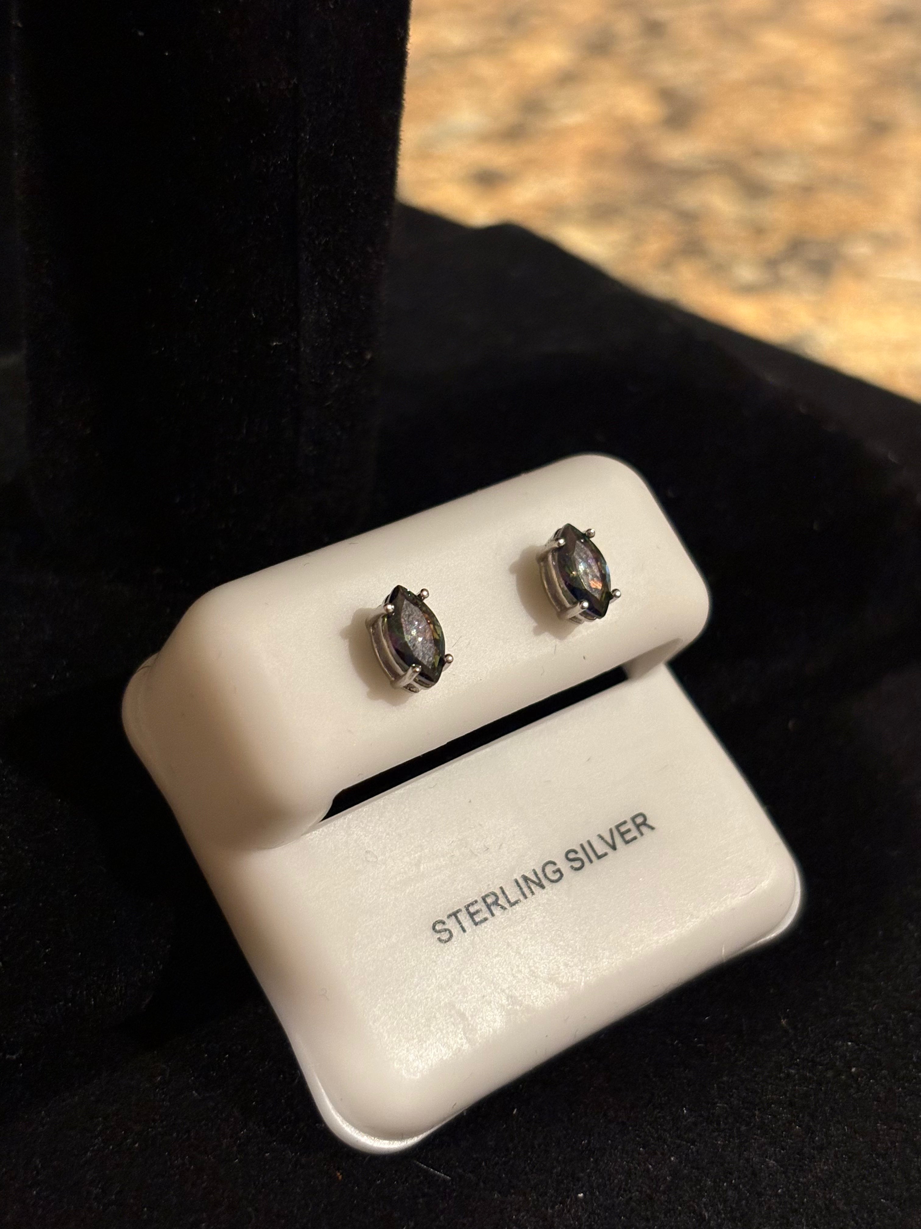 Radiant Mystic Marquise Stud Earrings