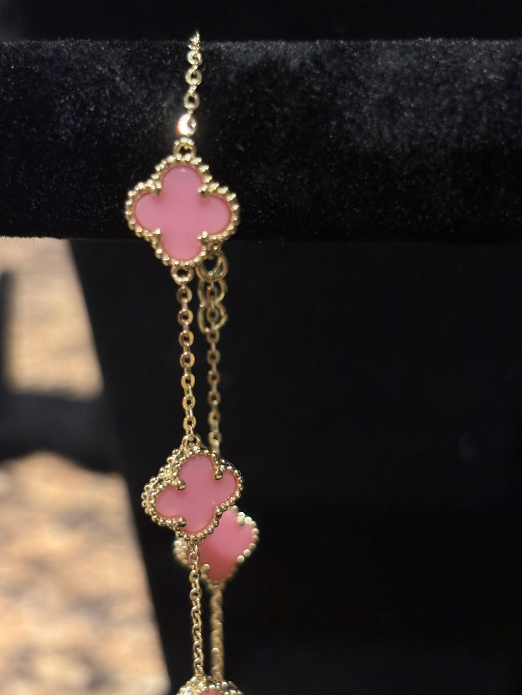 Romantic Pink Clover Multi-Motif Bracelet
