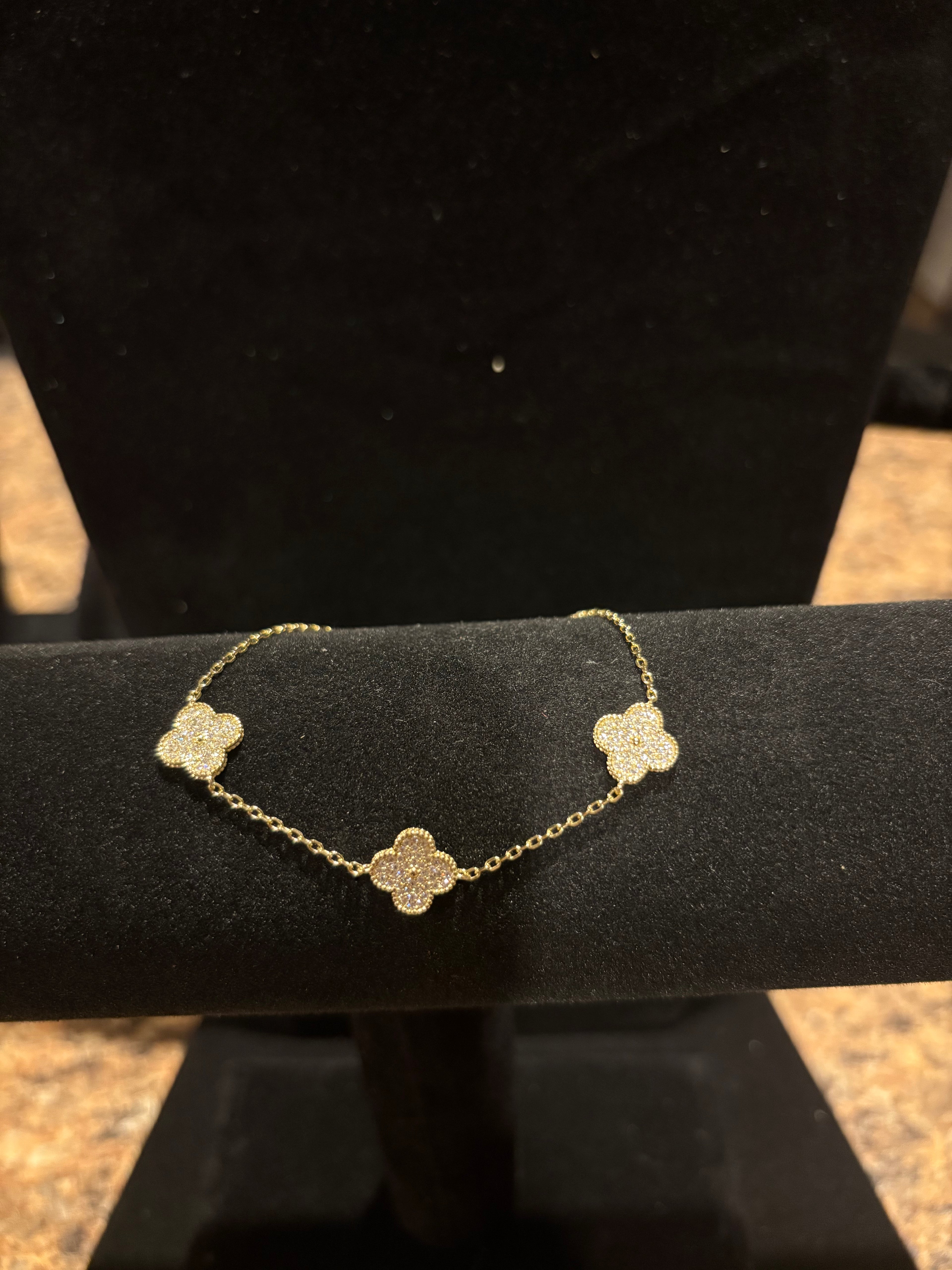 Brilliant Full-Pave Moissanite Clover Multi-Motif Bracelet