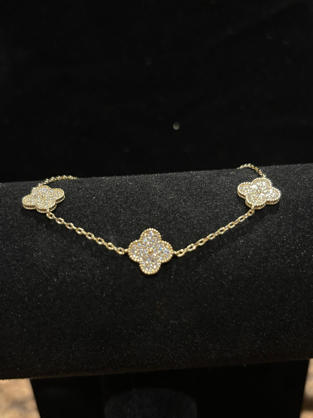 Brilliant Full-Pave Moissanite Clover Multi-Motif Bracelet