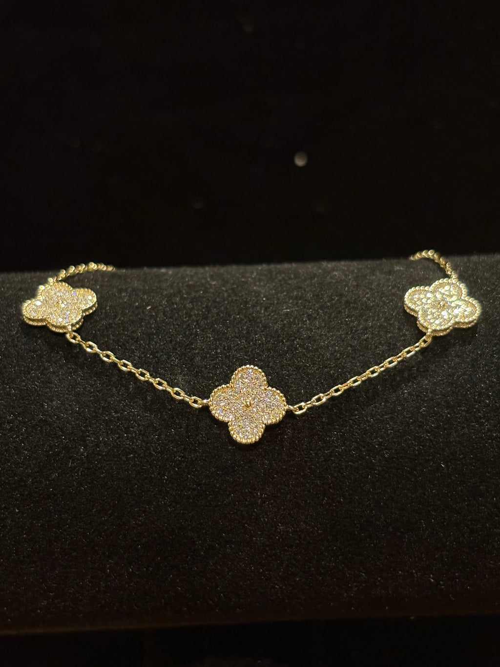 Brilliant Full-Pave Moissanite Clover Multi-Motif Bracelet