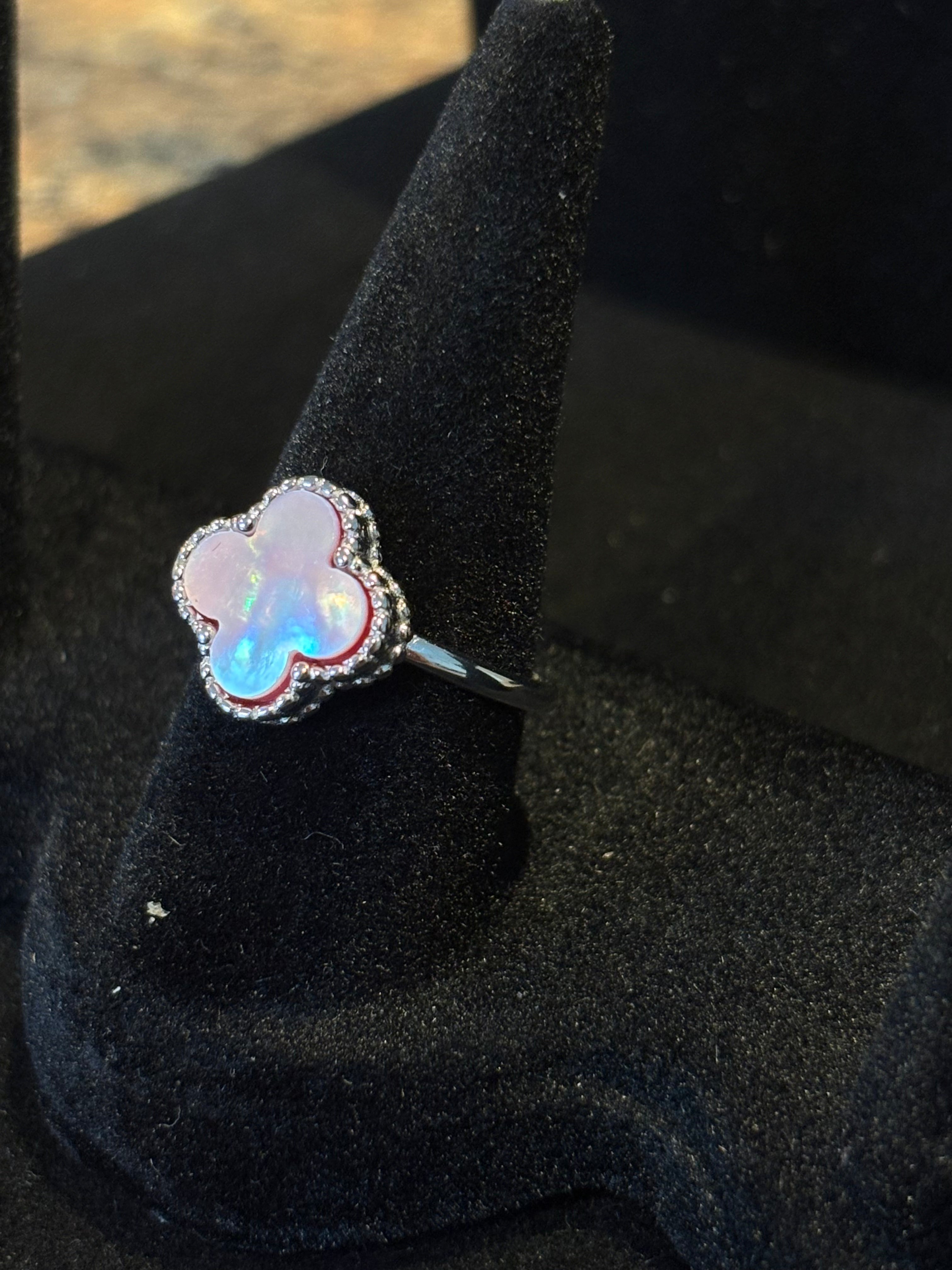 Pink Clover Elegance Ring Size 5 and 7